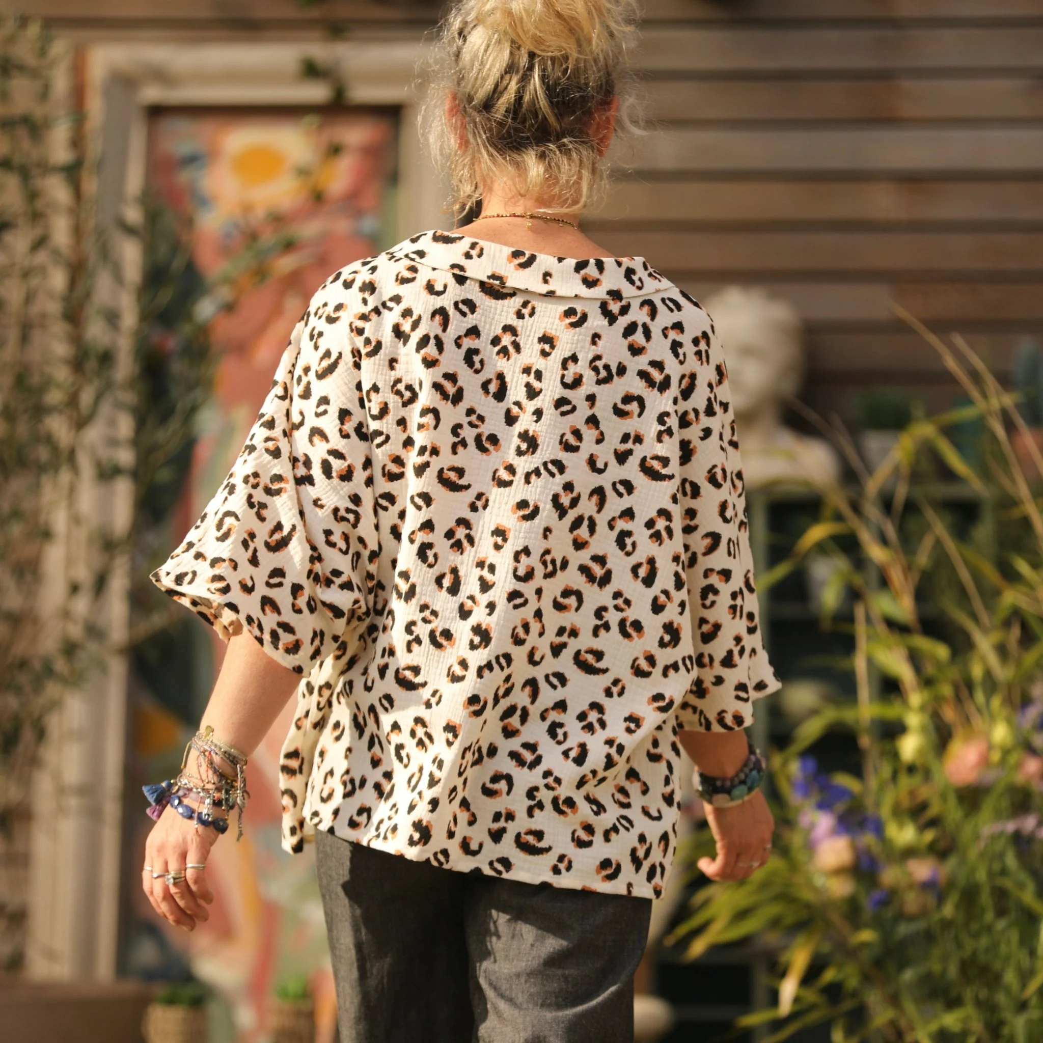Blouse Myriem - double gaze de coton léo - Image 8