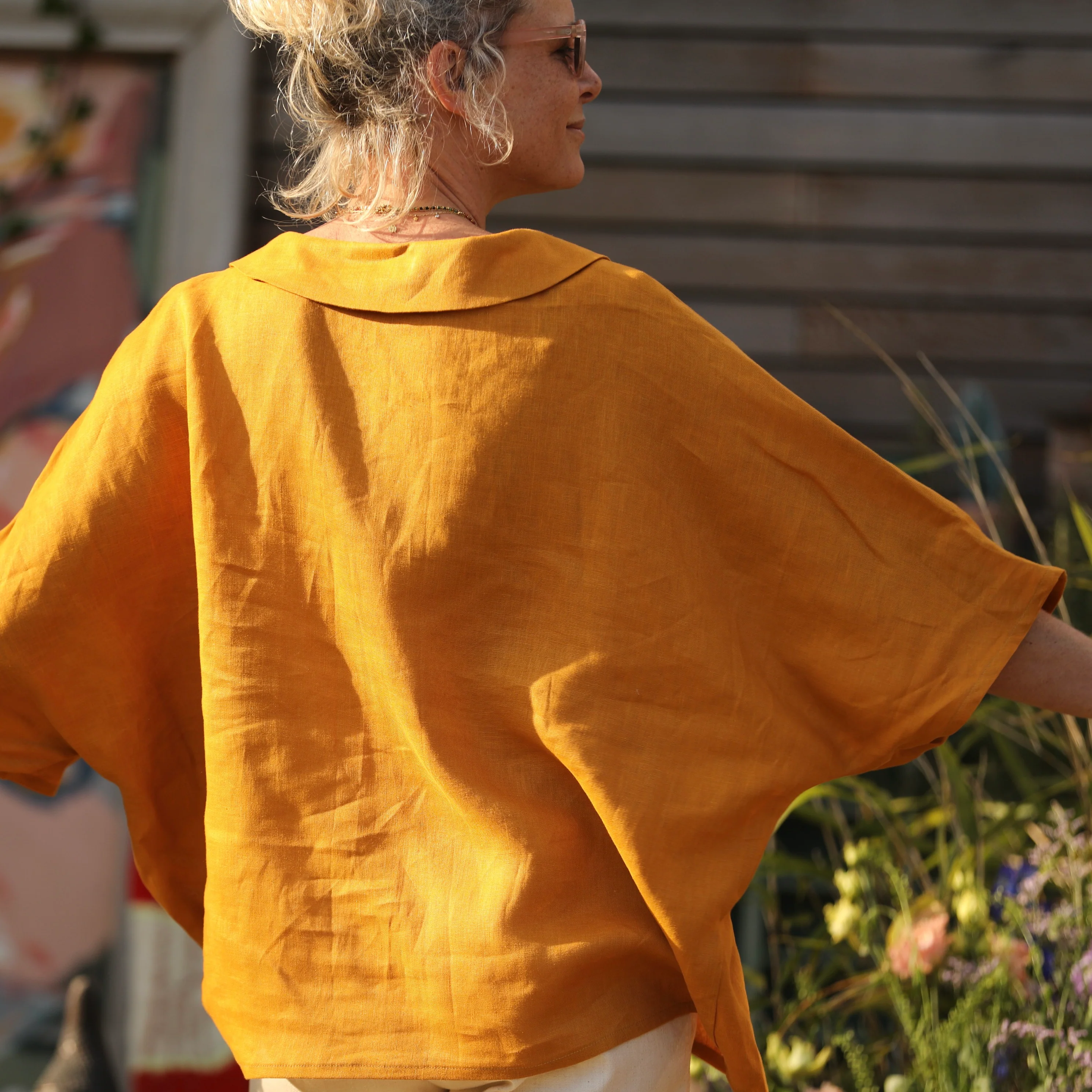 Blouse Myriem - lin ocre - Image 6