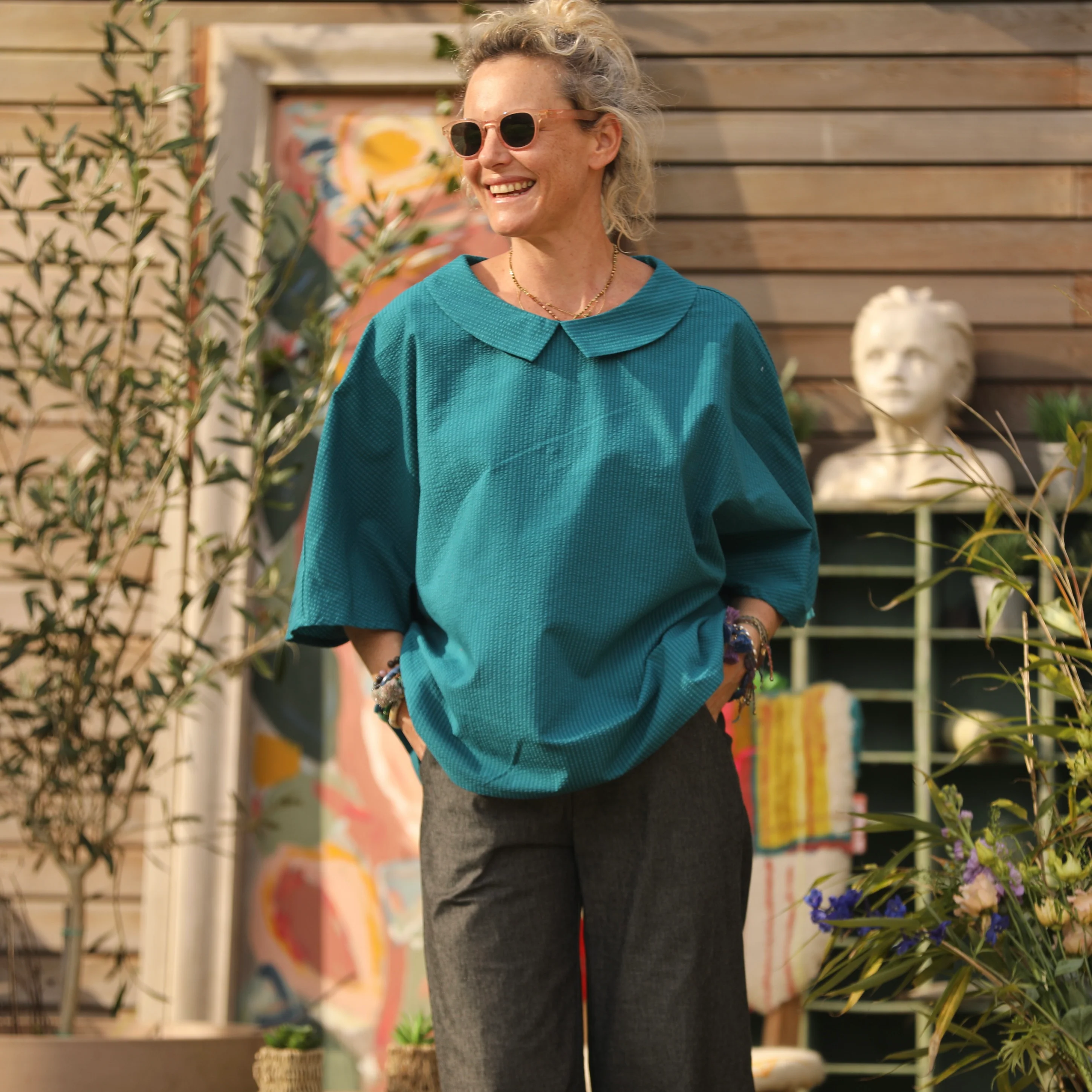 Blouse Myriem - seersucker canard