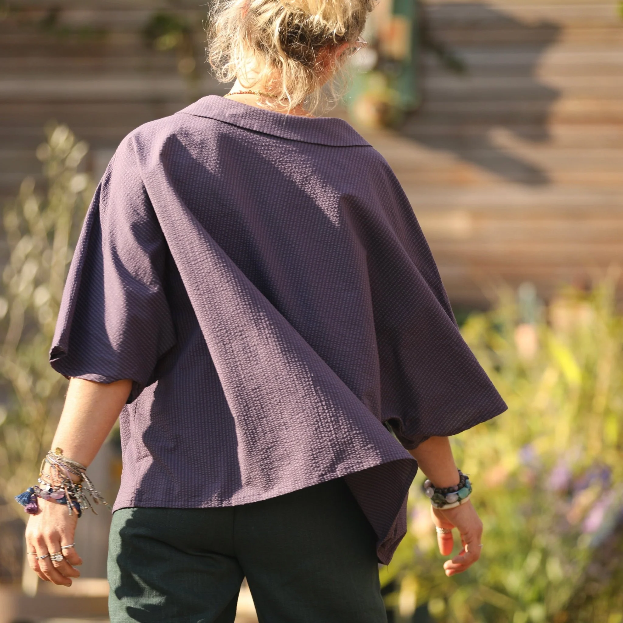 Blouse Myriem - seersucker prune - Image 3
