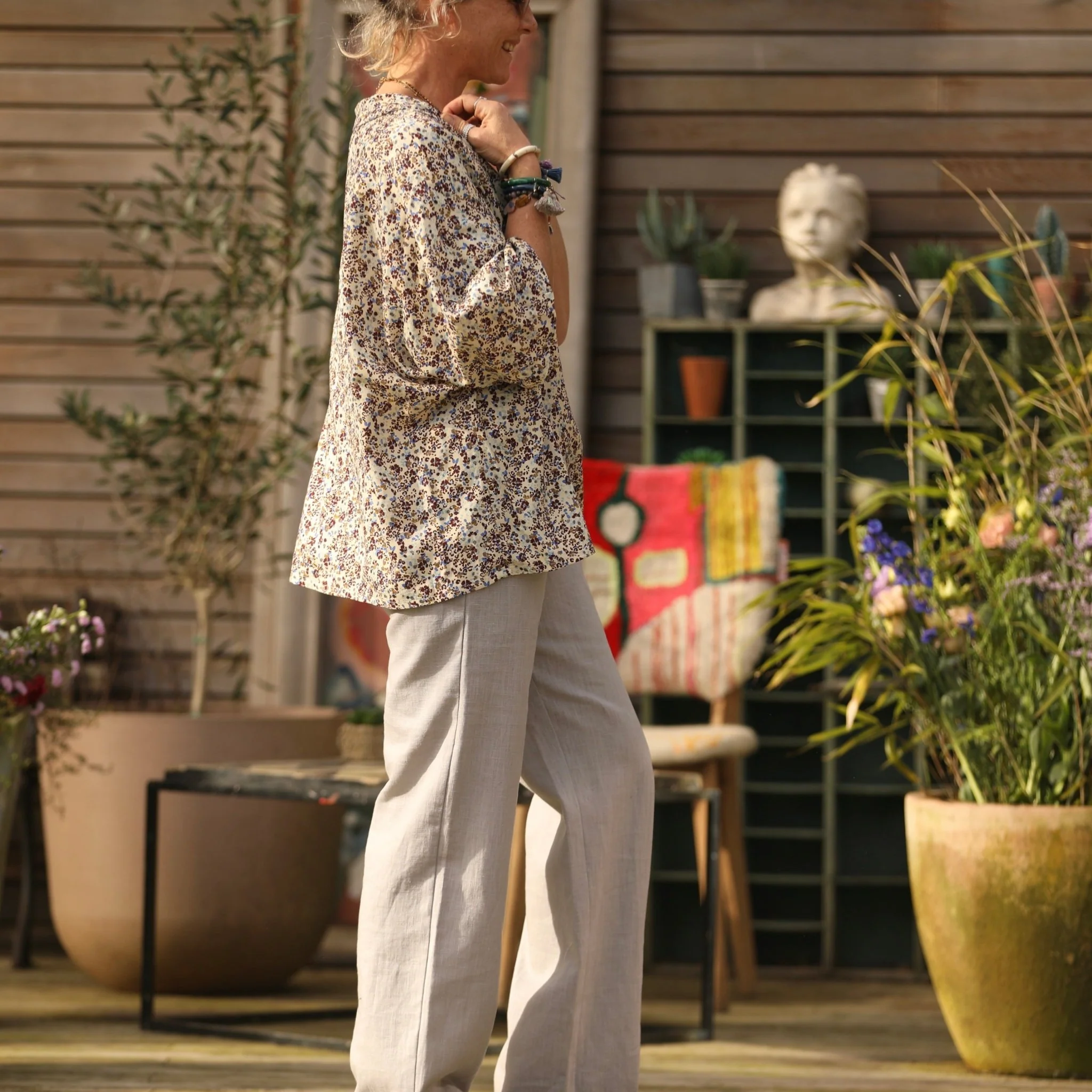 Blouse Myriem - viscose nature sauvage - Image 6