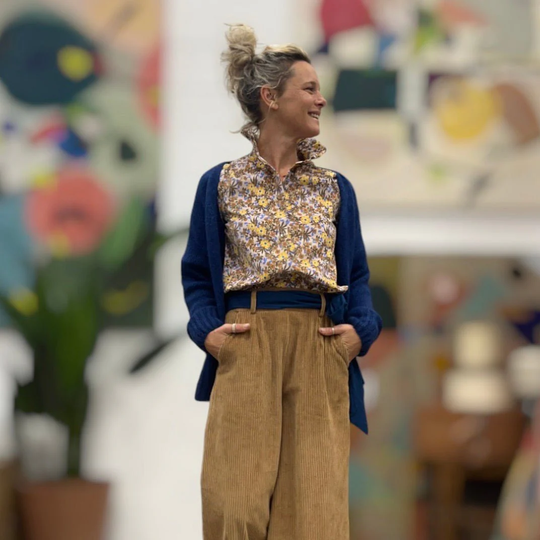 Blouse Marthe -  velours milleraies fleuri champêtre - Image 10