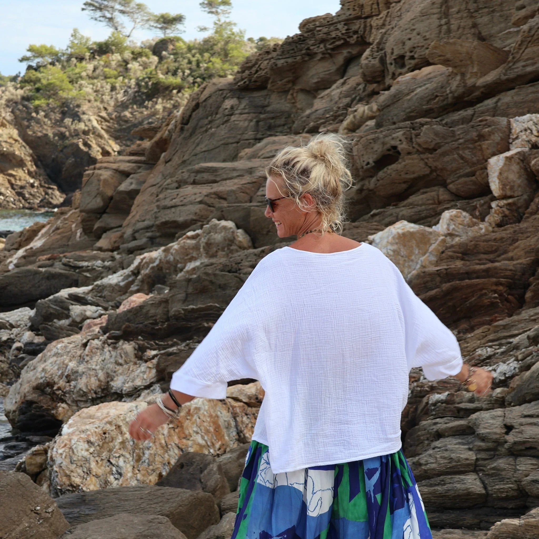 Blouse Nao - double gaze de coton blanche - Image 6
