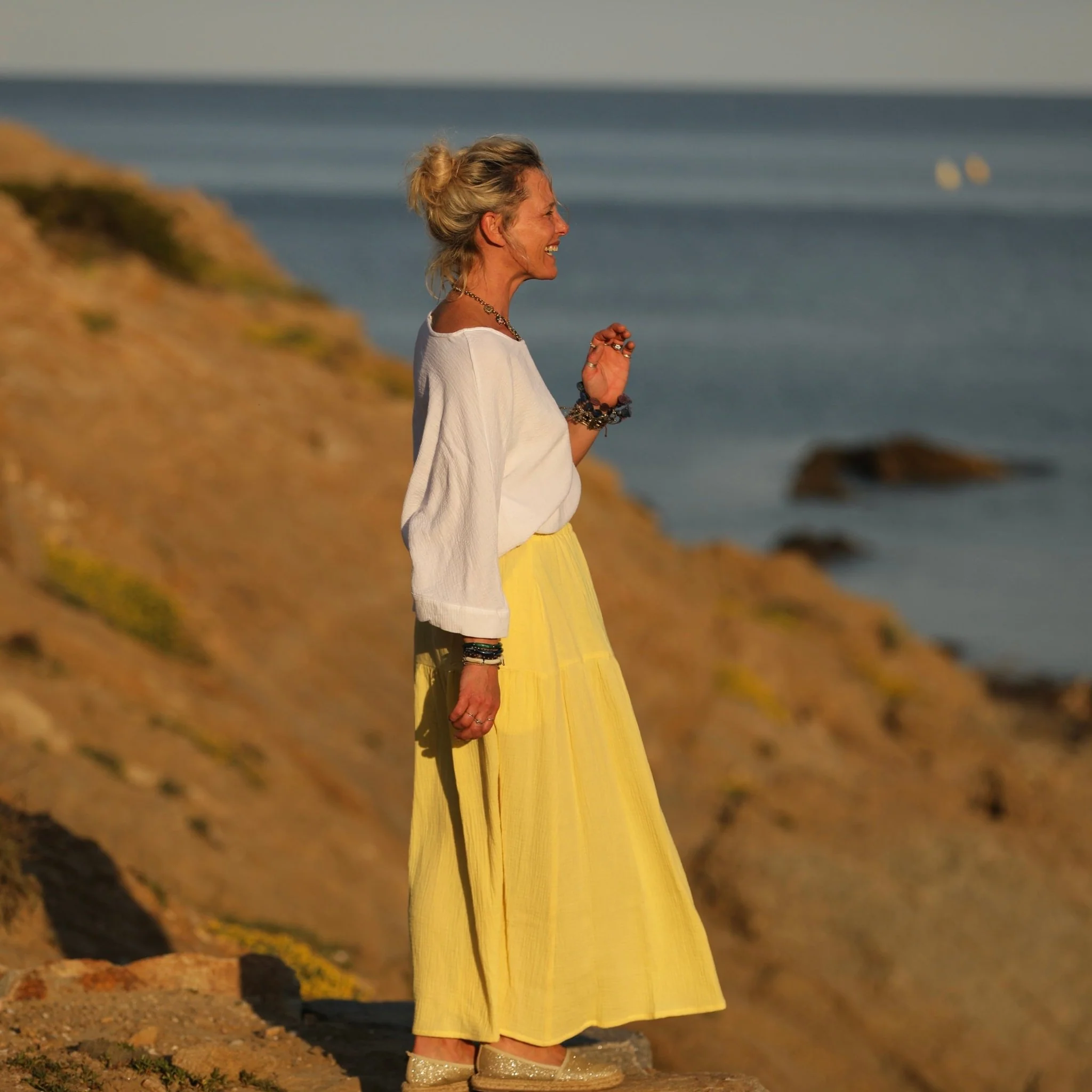 Blouse Nao - double gaze de coton blanche - Image 7