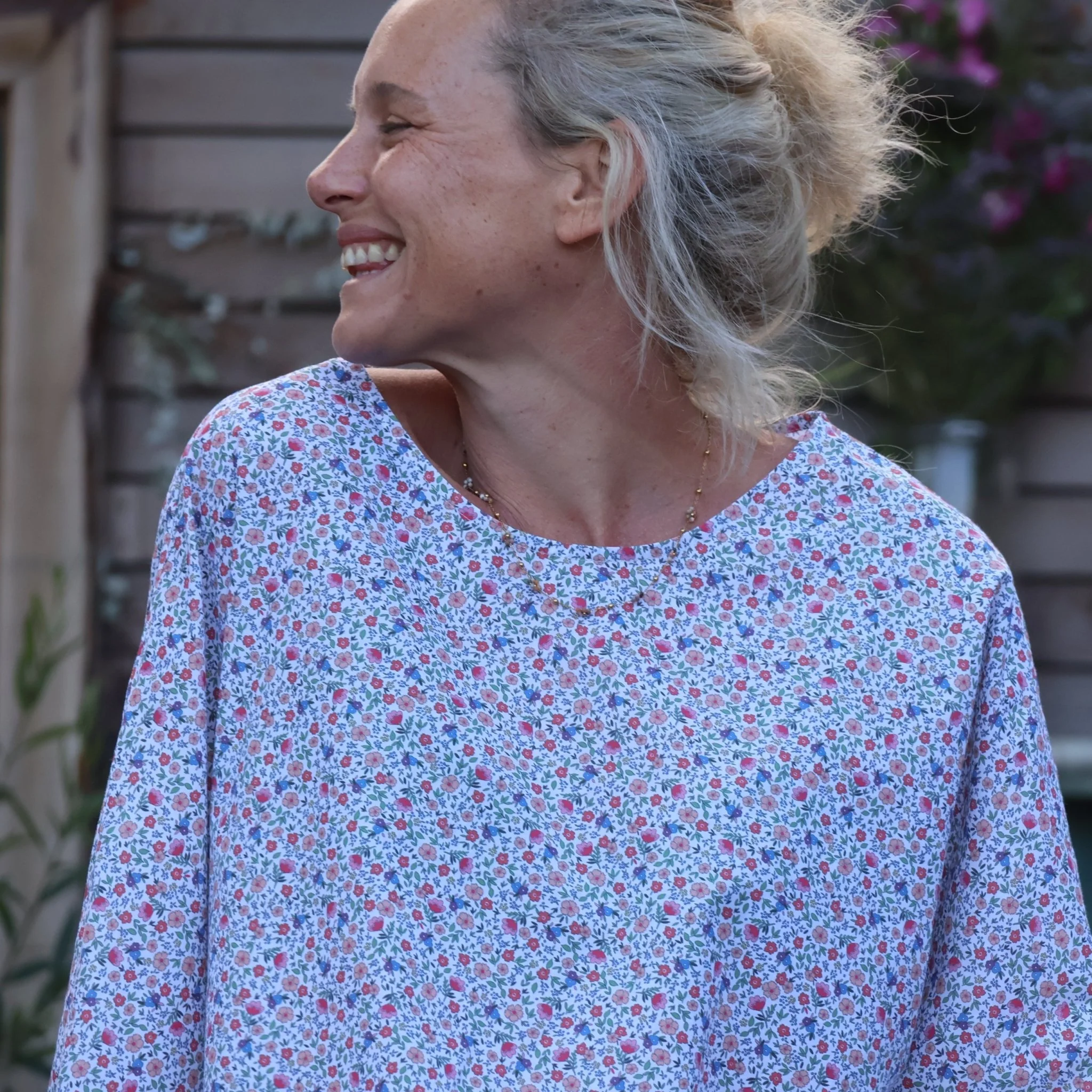 Blouse Nao en coton imprimé crocus - Image 4