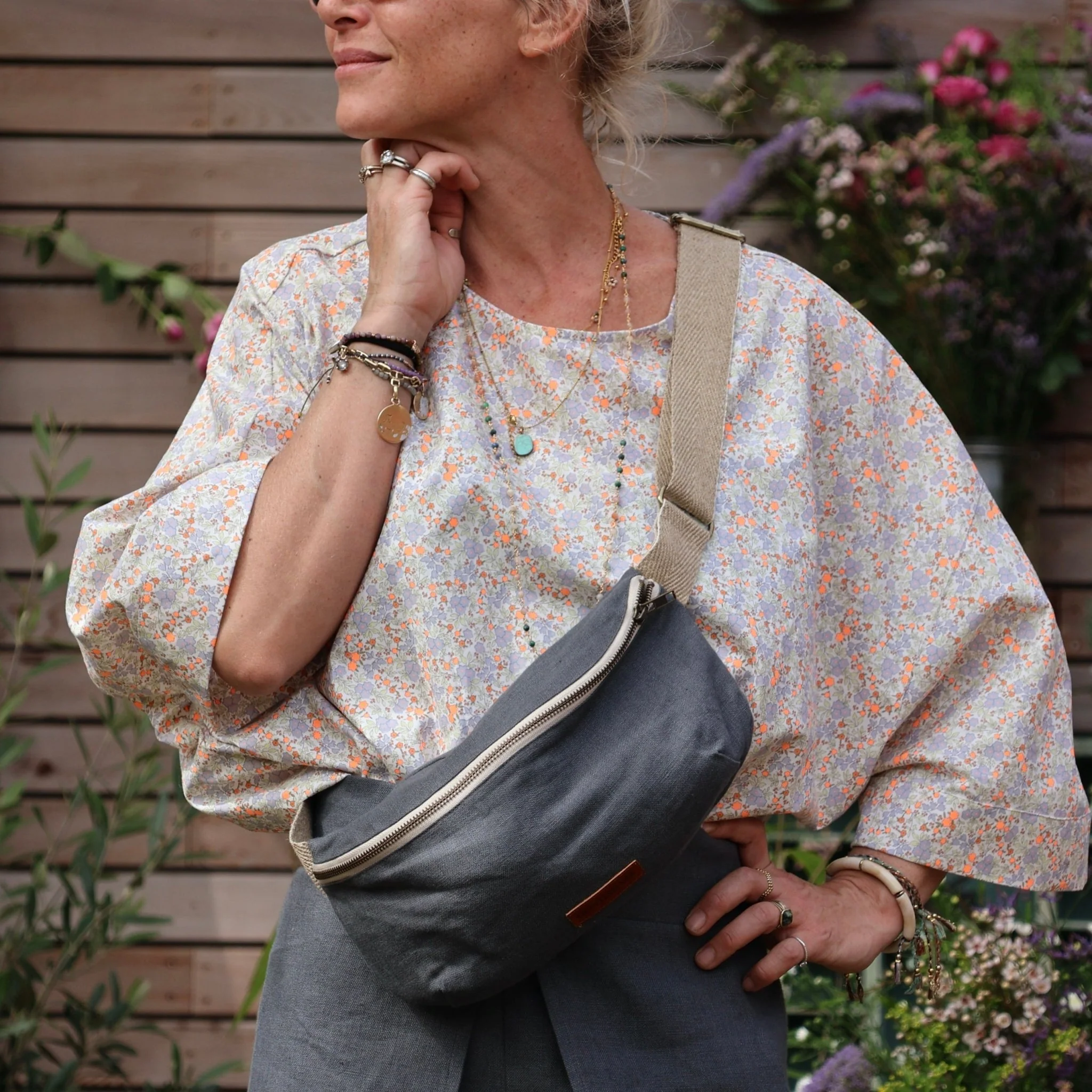 Blouse Nao popeline de coton fleuri Peps - Image 4