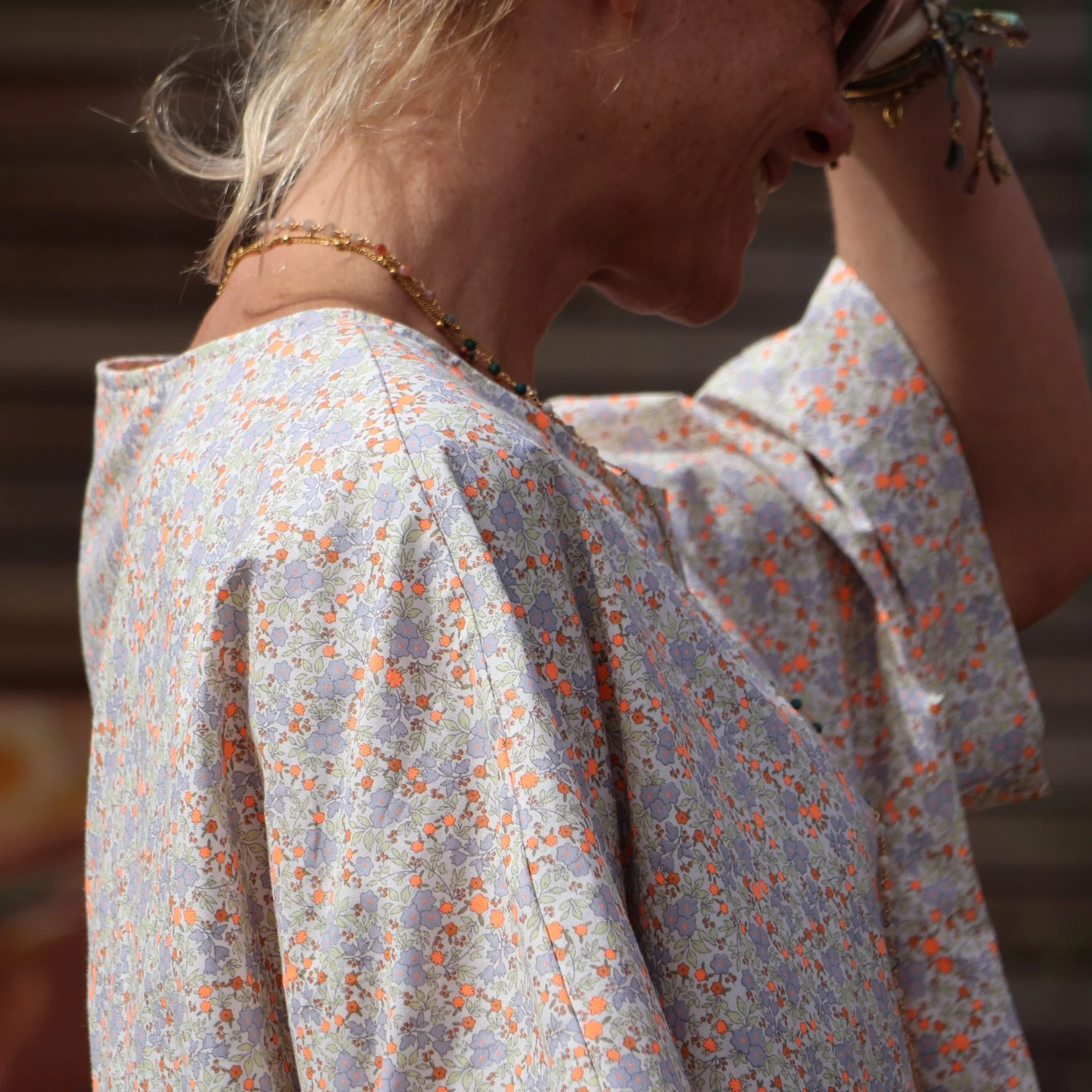 Blouse Nao popeline de coton fleuri Peps - Image 5