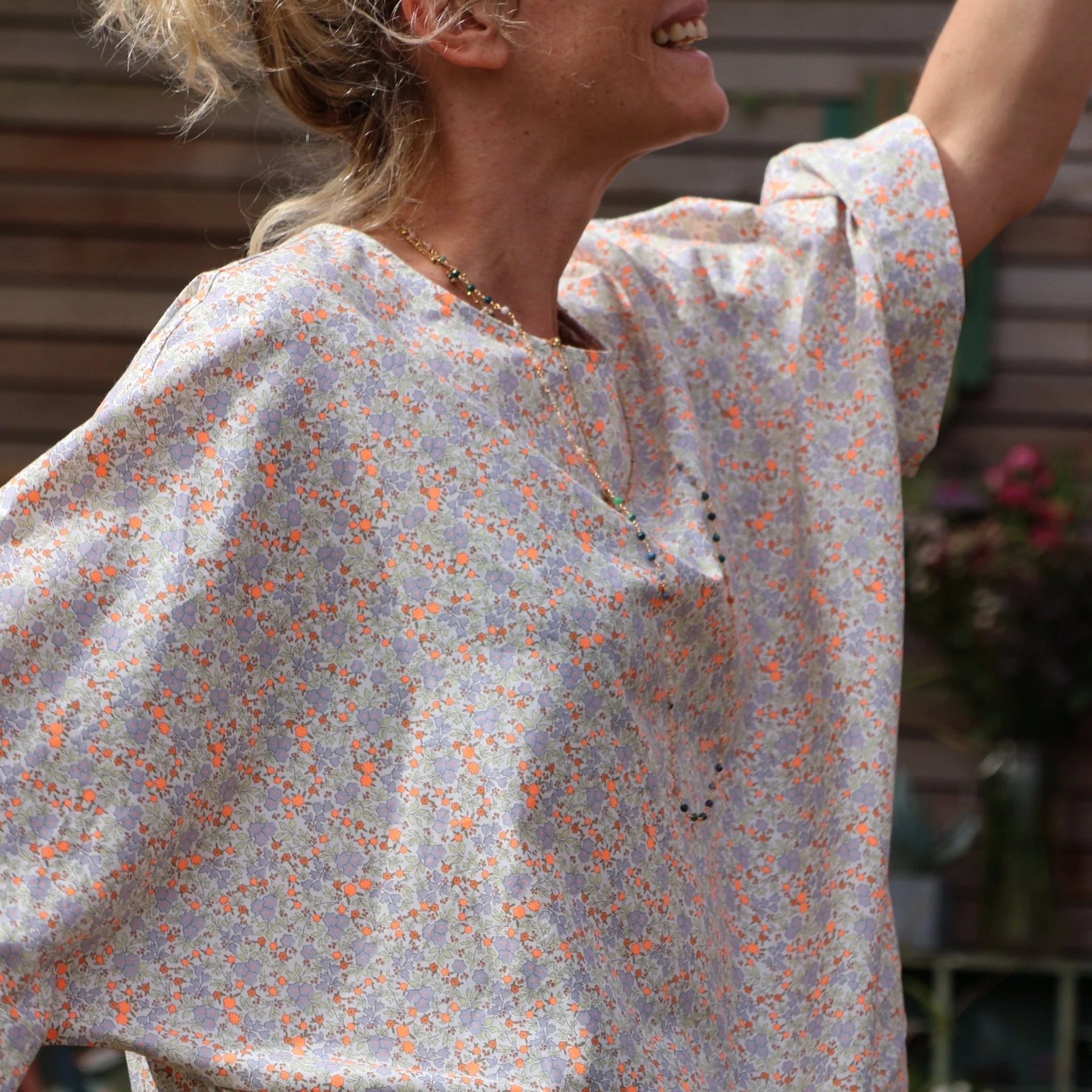 Blouse Nao popeline de coton fleuri Peps - Image 7
