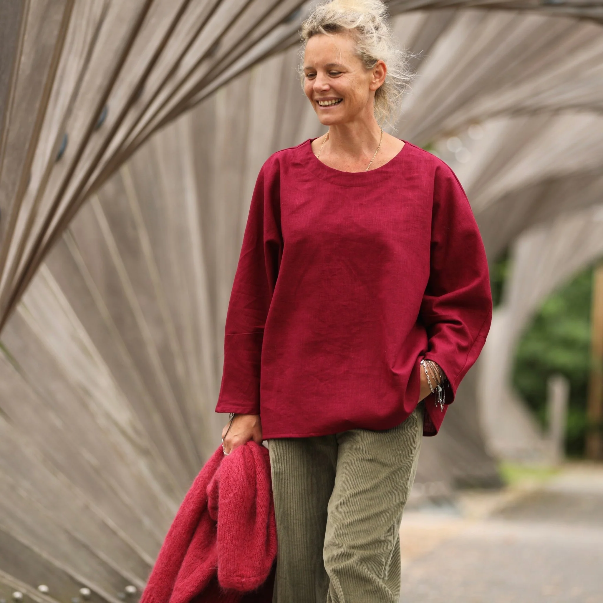 Blouse Naomie - lin grenat