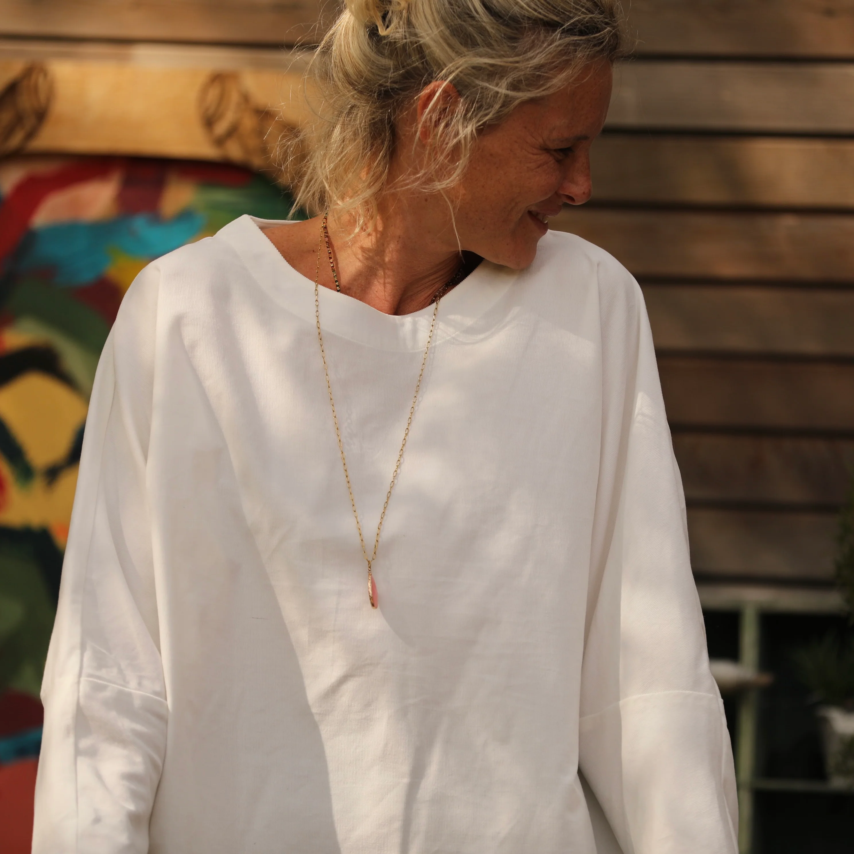 Blouse Naomie - velours milleraies ivoire - Image 6