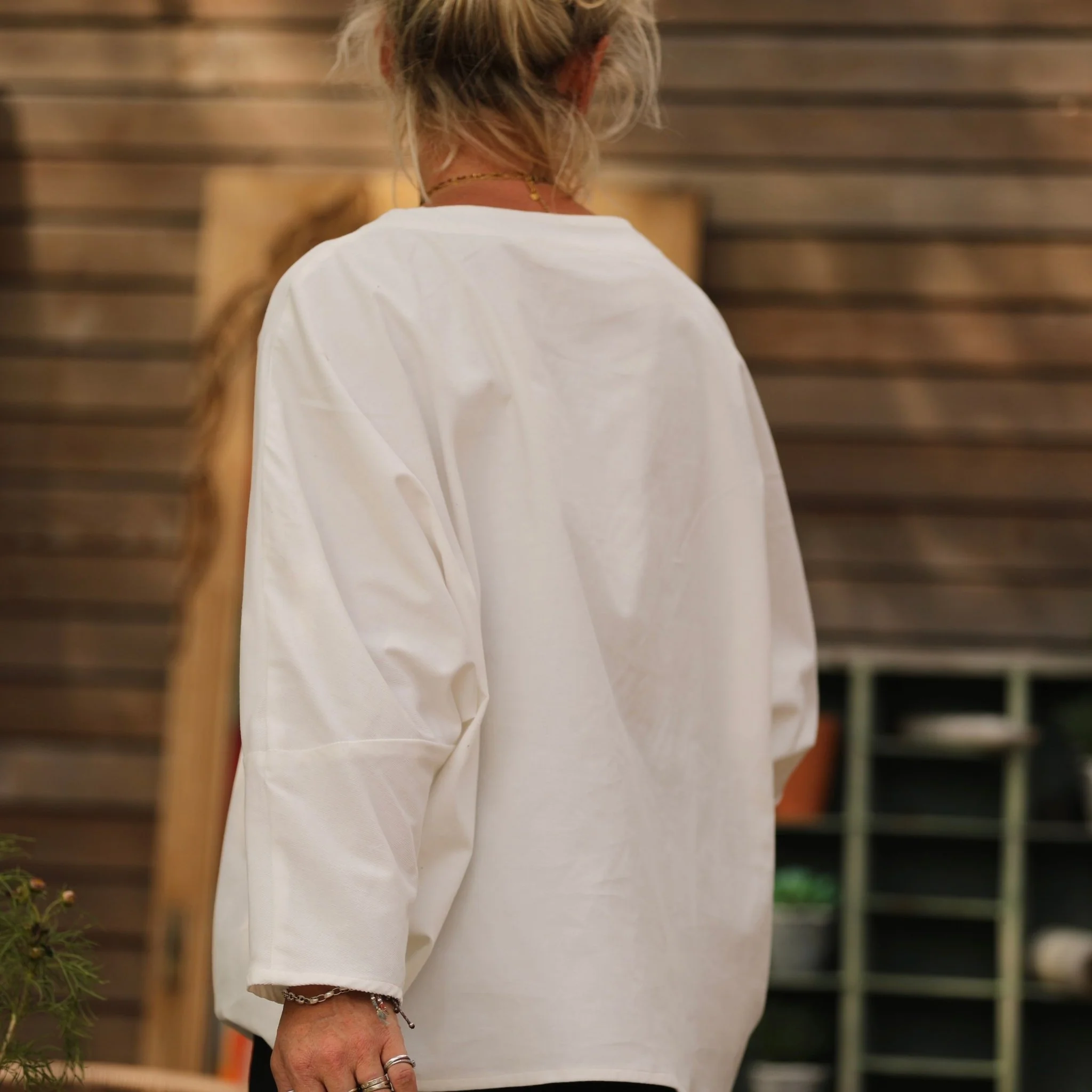 Blouse Naomie - velours milleraies ivoire - Image 9