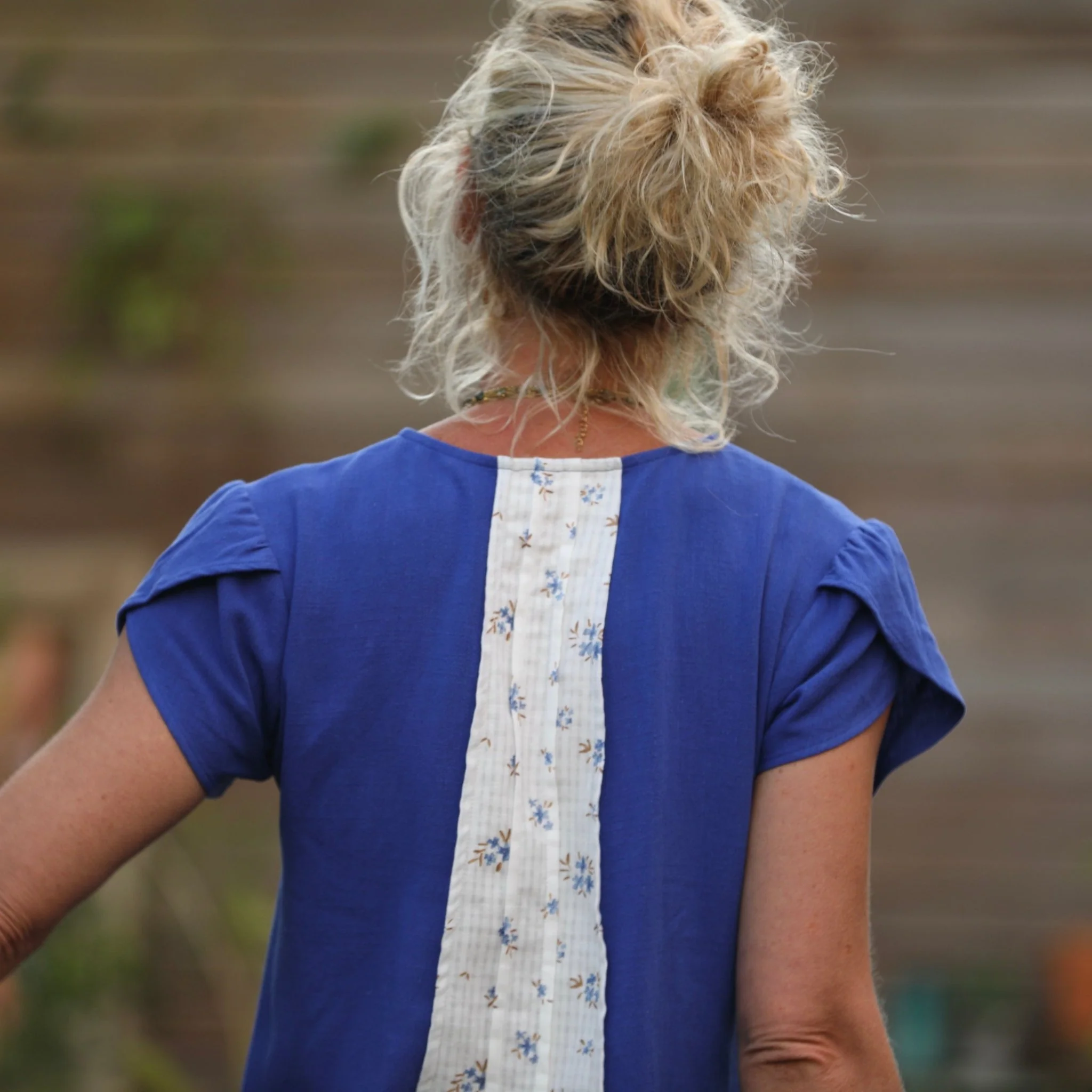 Blouse Sacha - viscose/lin bleu majorelle - Image 6