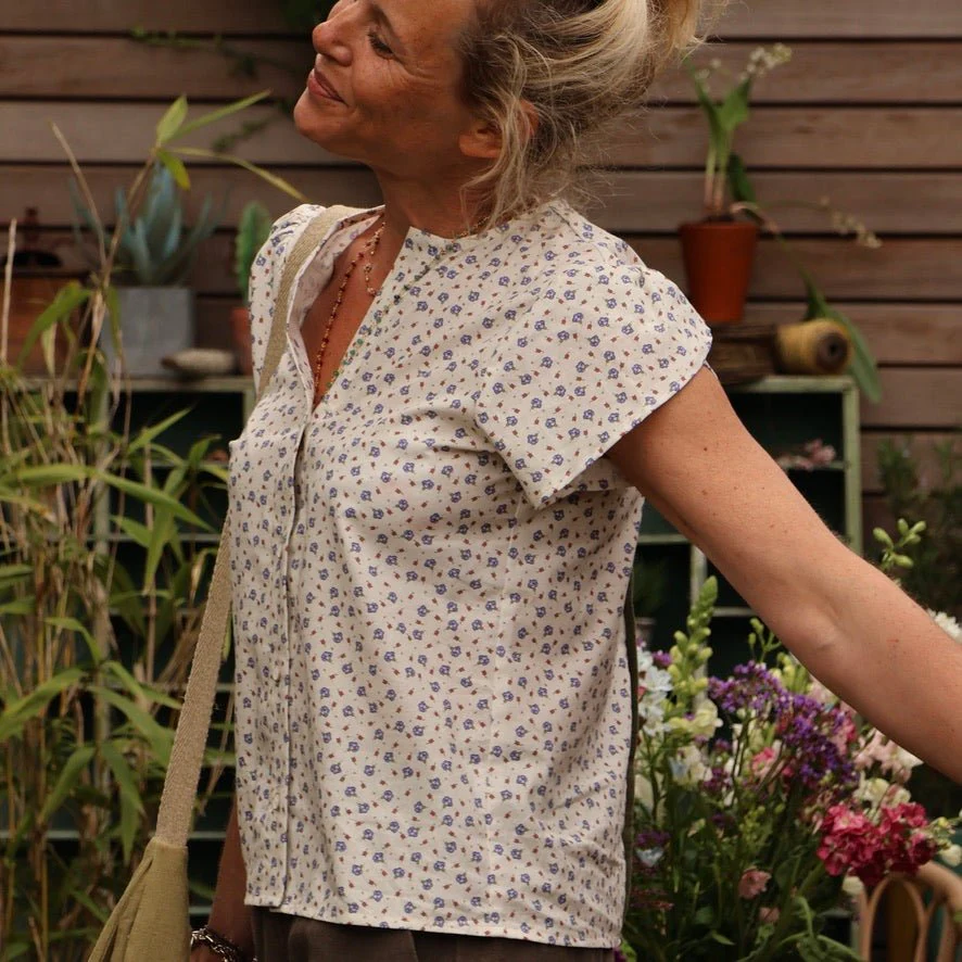 Blouse Sacha - voile de coton primevère - Image 5