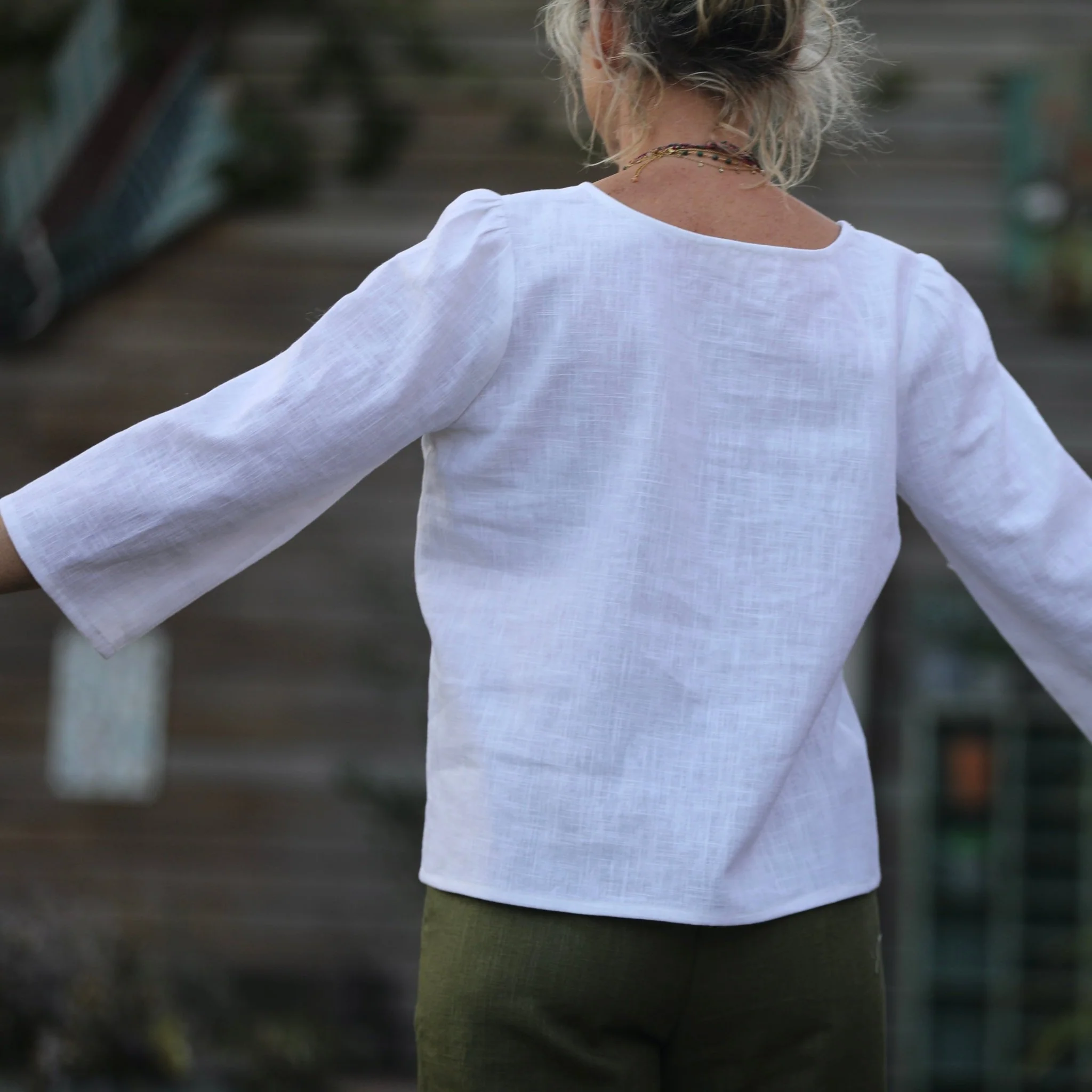 Blouse Toscane - lin blanc - Image 3