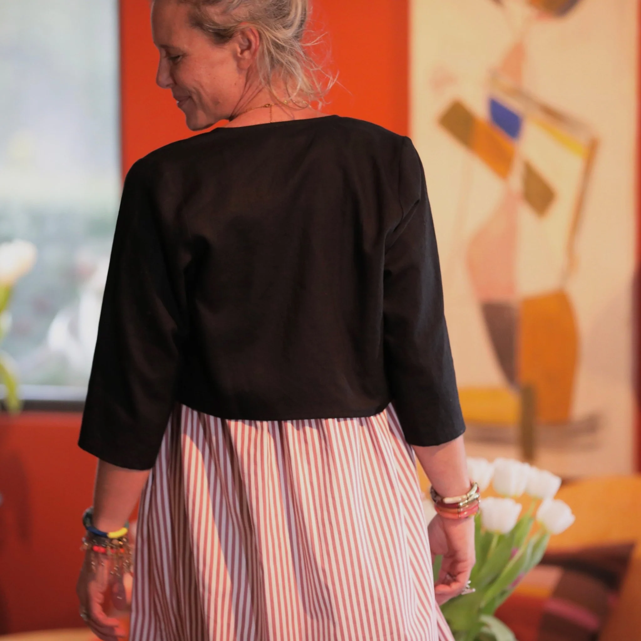 Boléro Ange - lin noir - Image 3