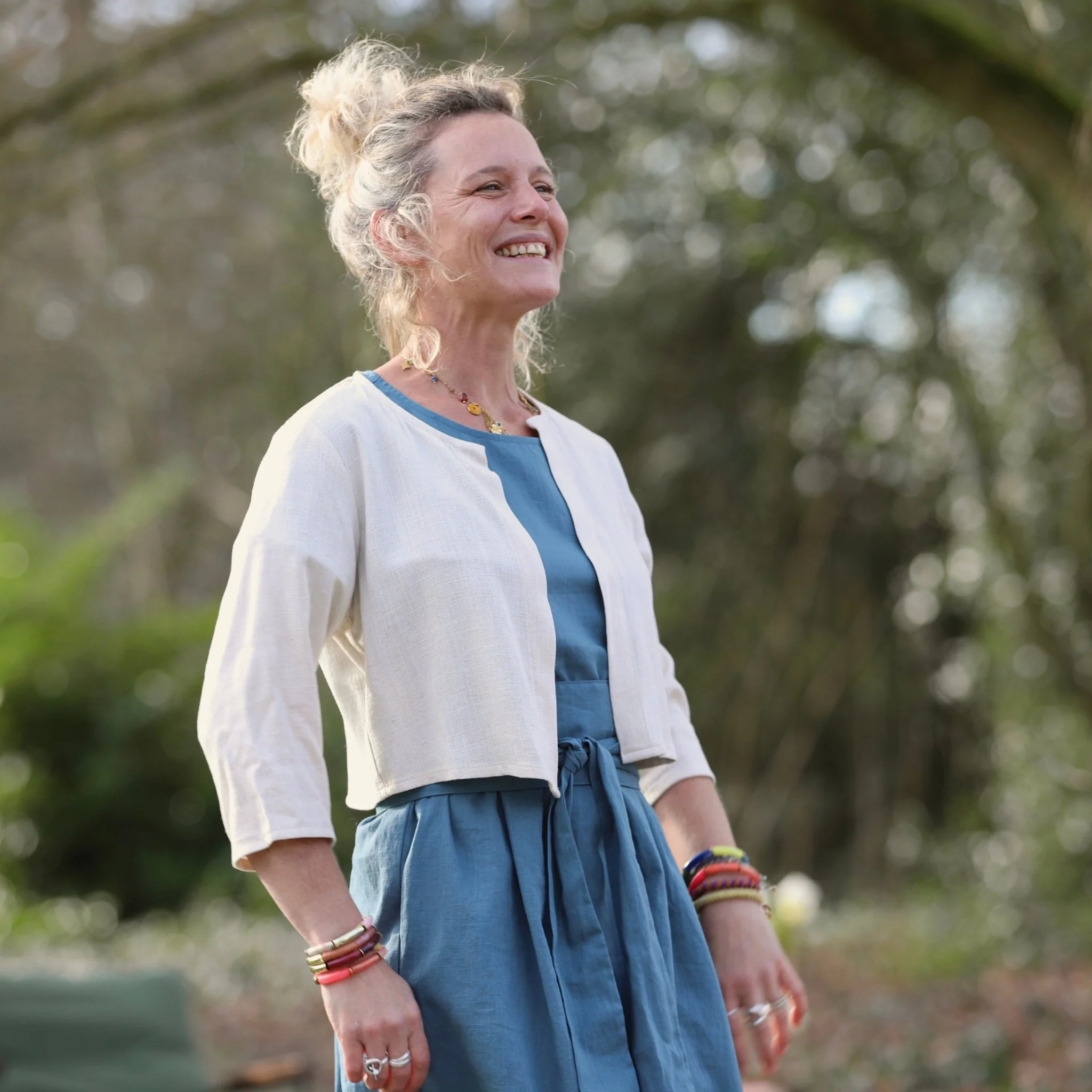 Boléro Ange - viscose/lin ficelle - Image 4
