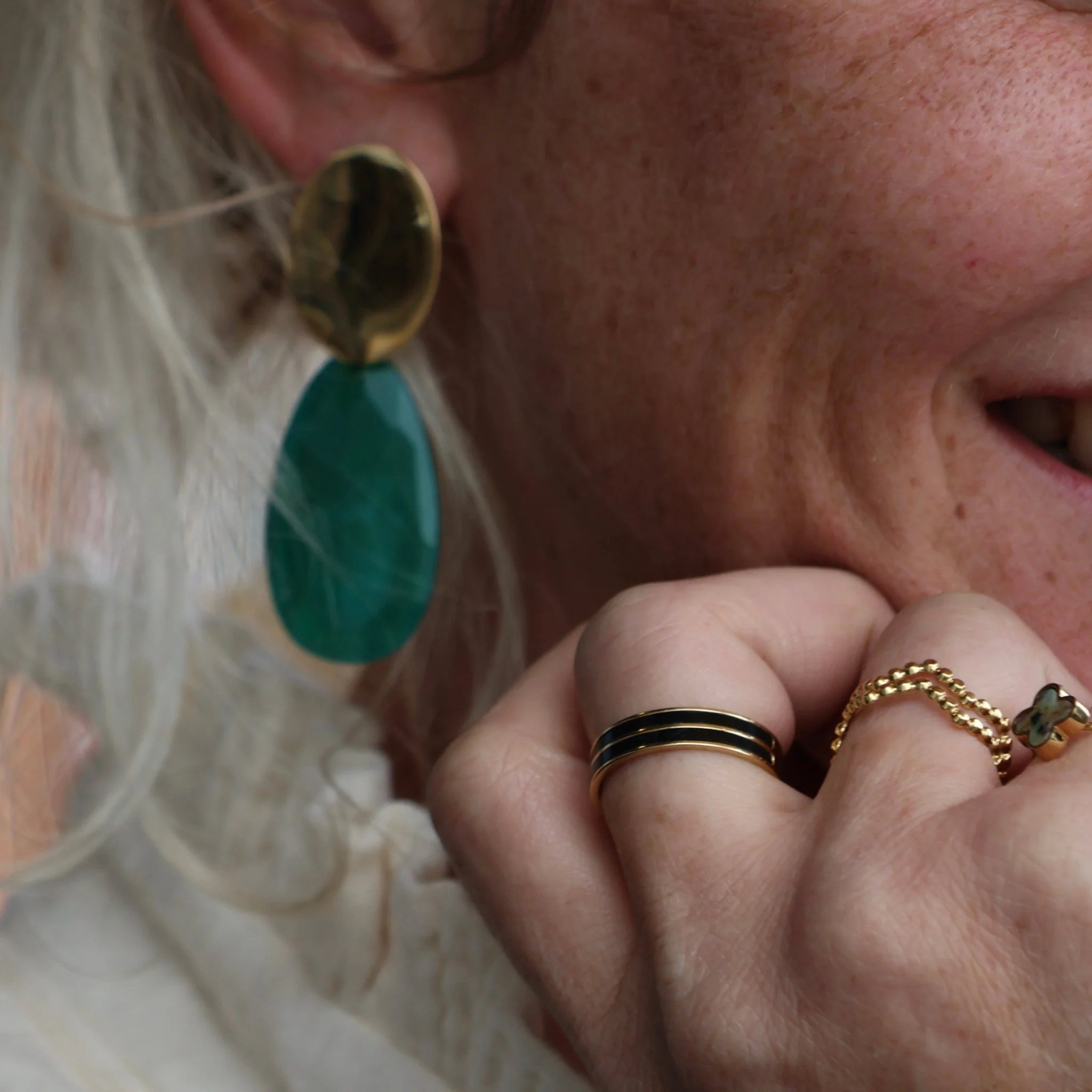 Boucles d'oreilles Dune Aventurine verte - Image 2