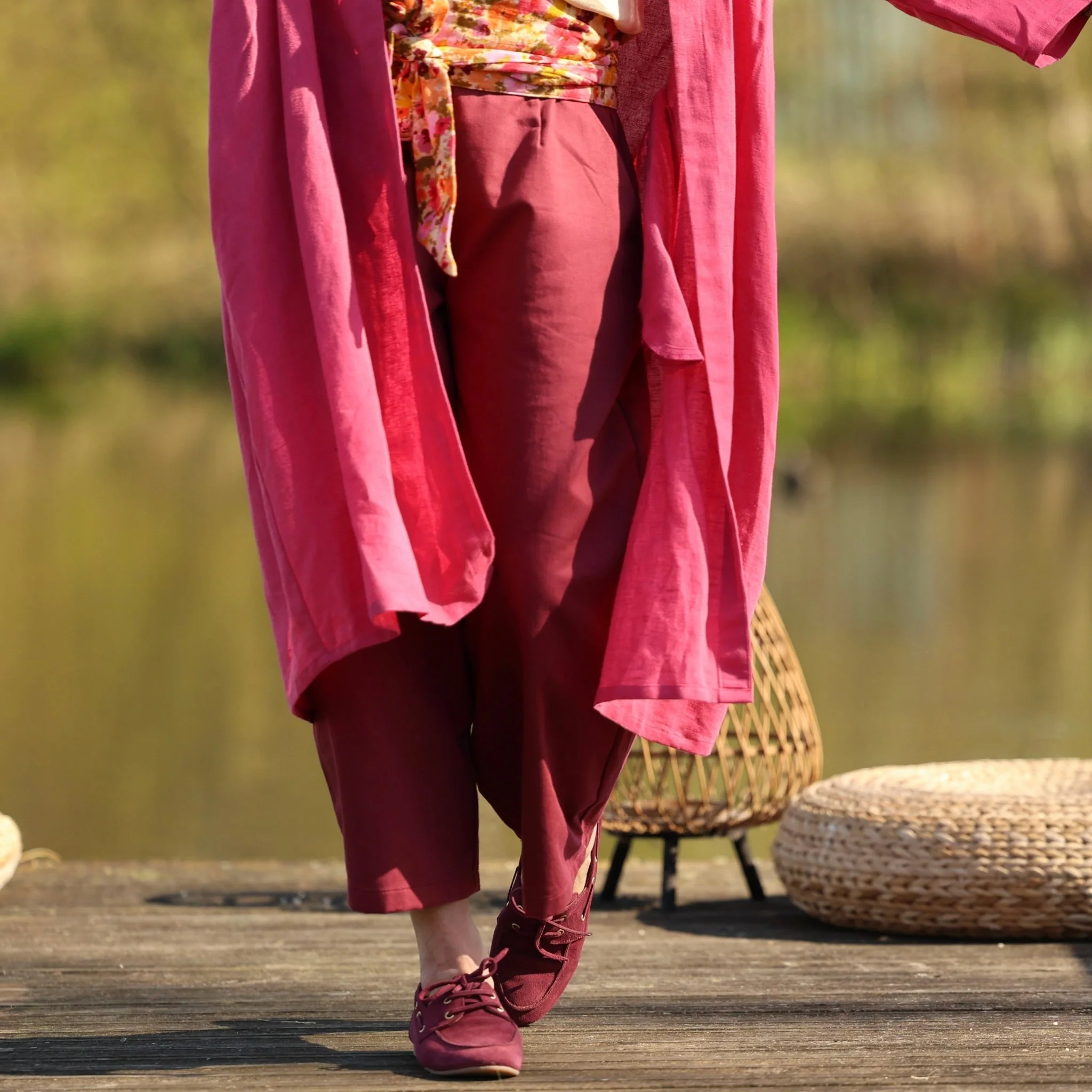Calixte - Coton/Lin Sorbet framboise - Image 14