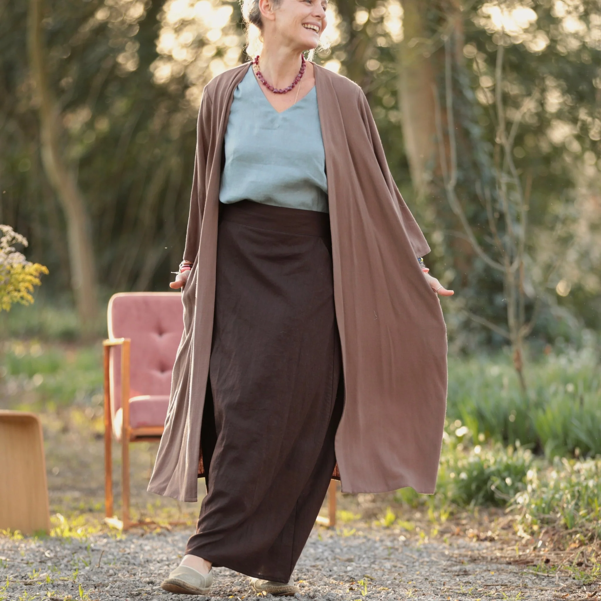 Calixte - Viscose/lin moka - Image 6