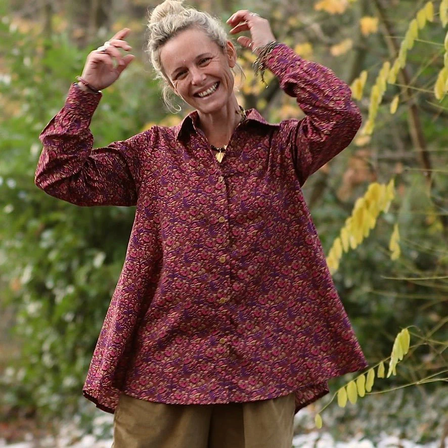 Chemise Caroline - Satin de coton Jardin Épicé - Image 8