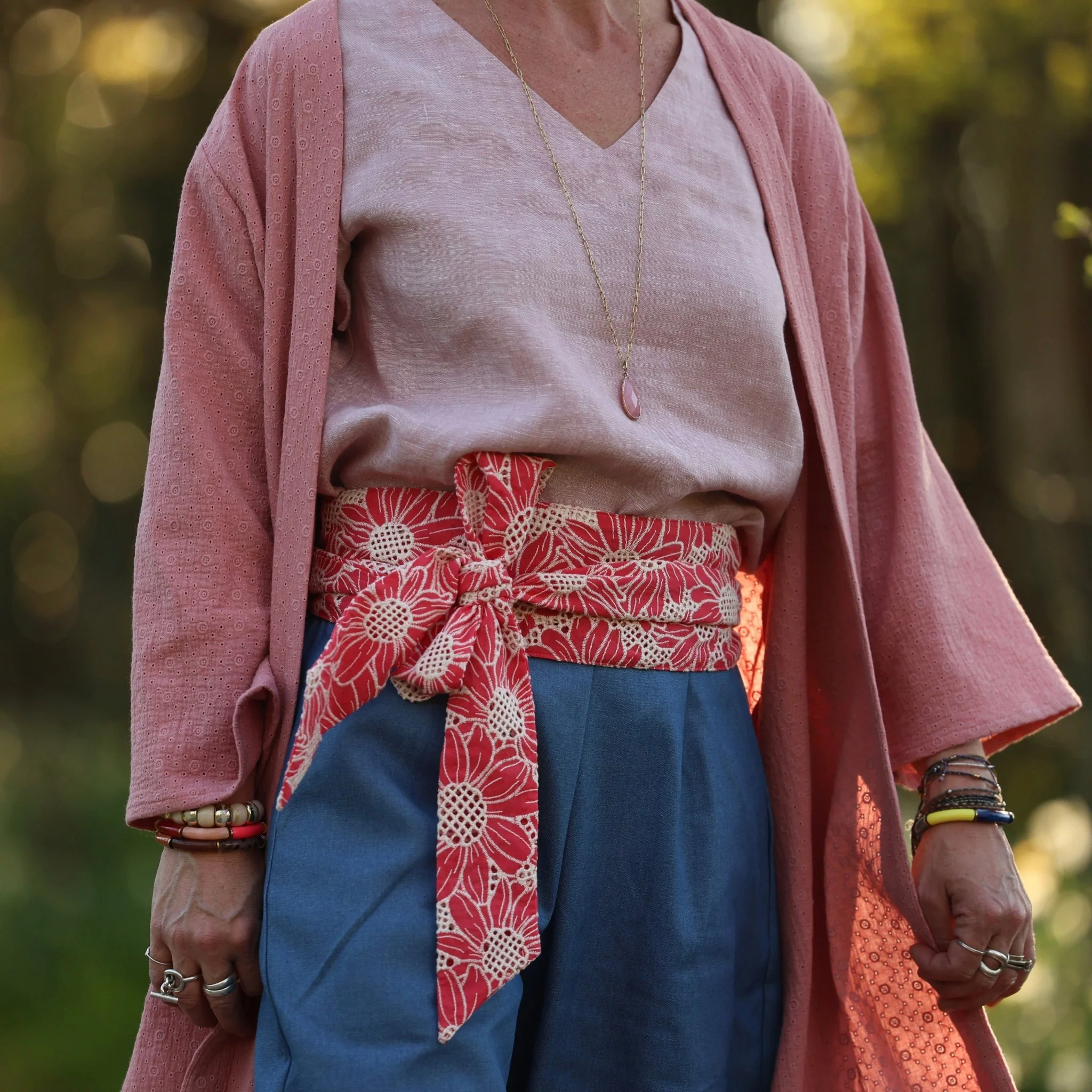 Ceinture Anita – Broderie rose gourmand - Image 2