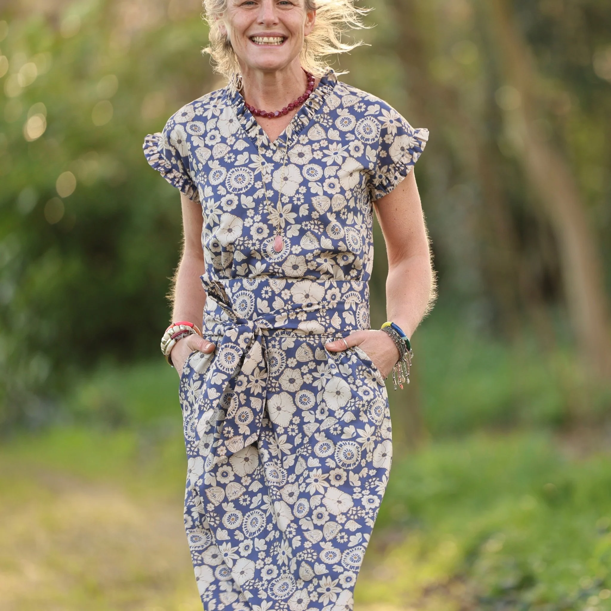 Ceinture Anita -Coton “Jardin Indigo” - Image 3