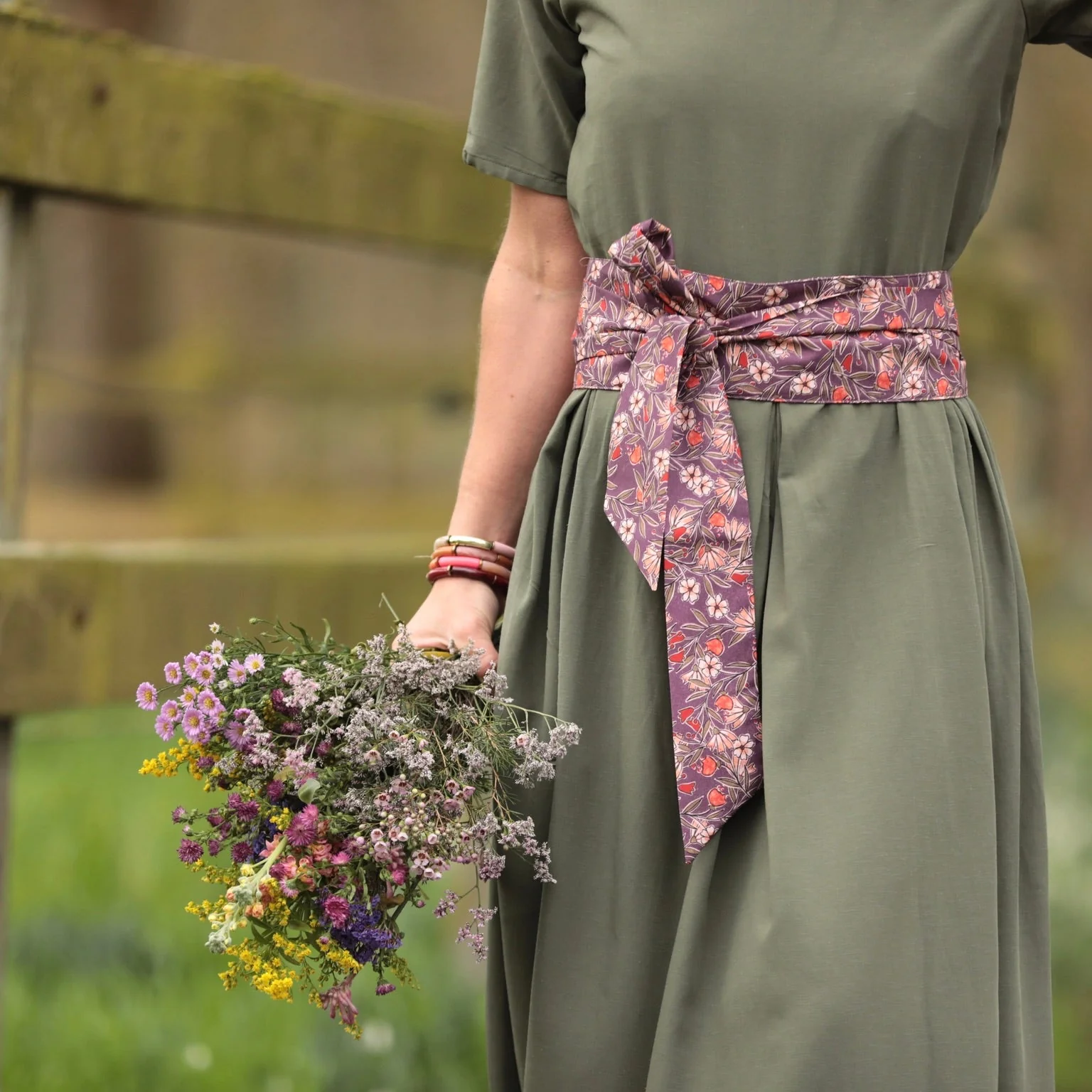 Ceinture Anita Fleurs d'aubergine
