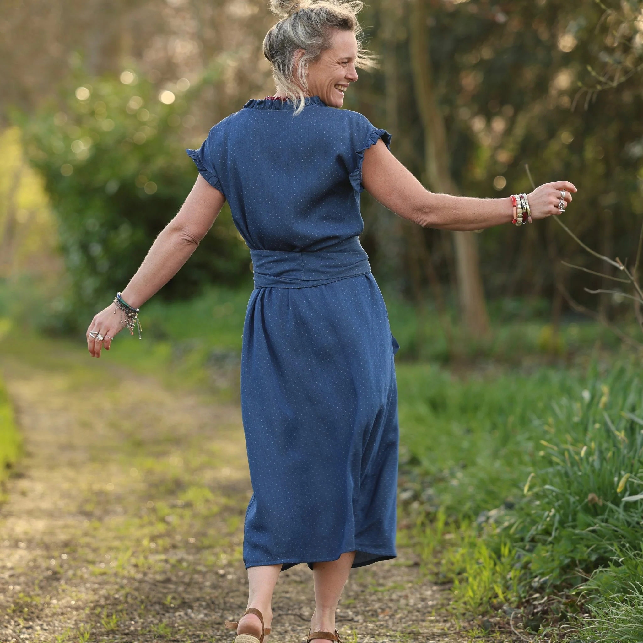 Ceinture Anita - jean lyocell bleu plumetis - Image 8