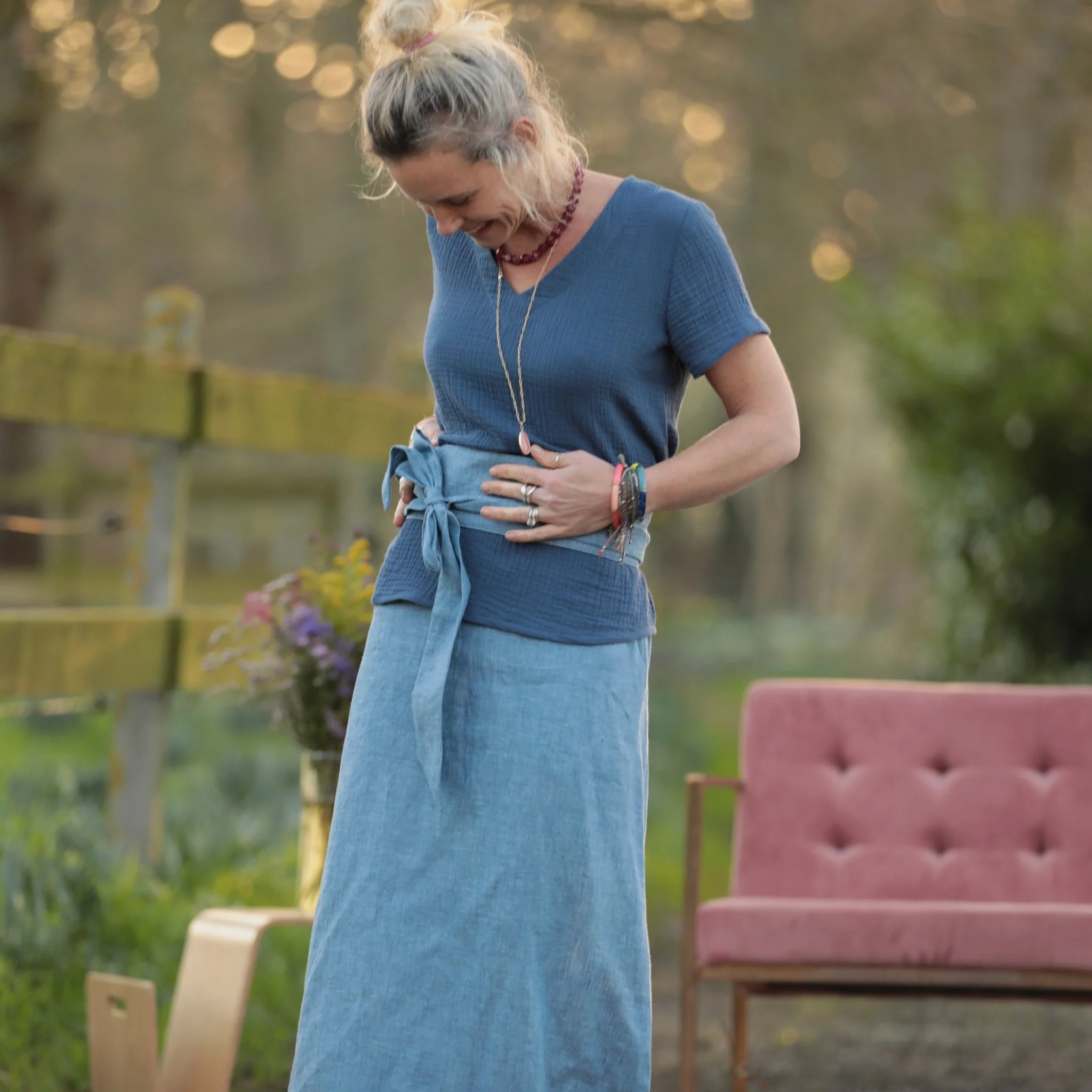Ceinture Anita - lin chiné denim - Image 3