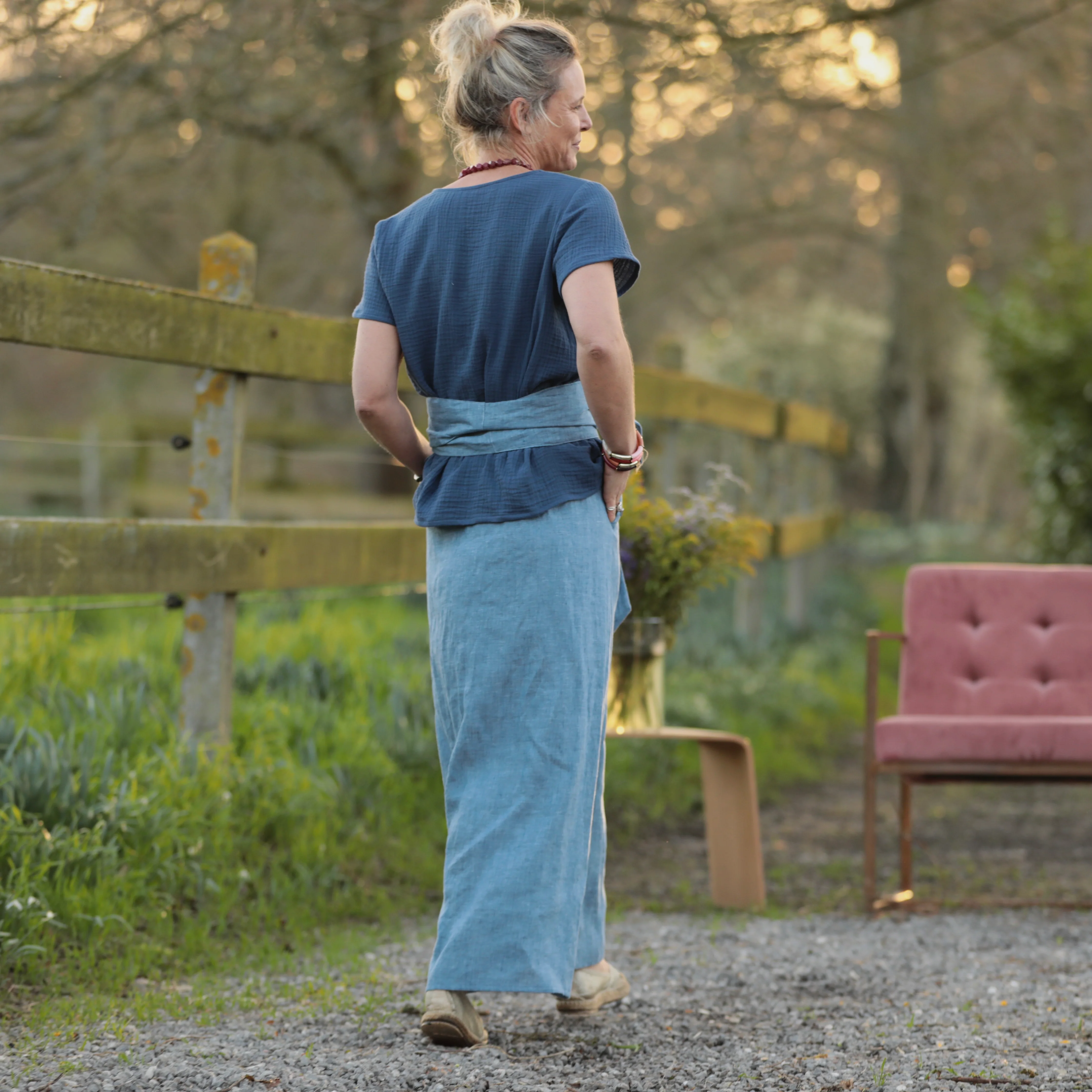 Ceinture Anita - lin chiné denim - Image 5