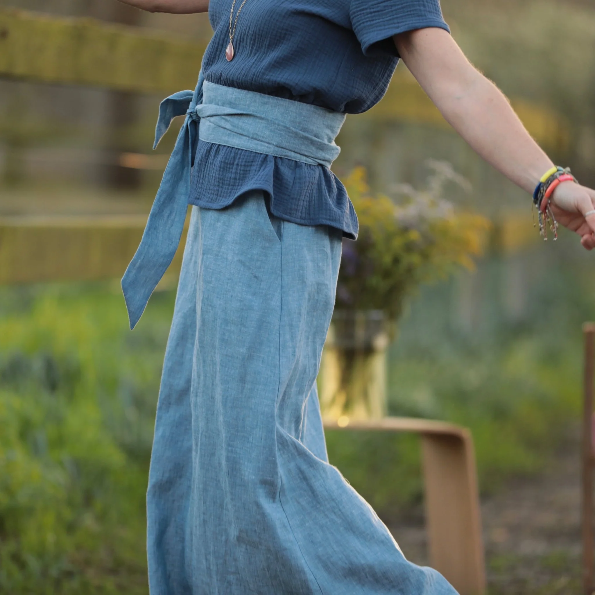 Ceinture Anita - lin chiné denim - Image 7