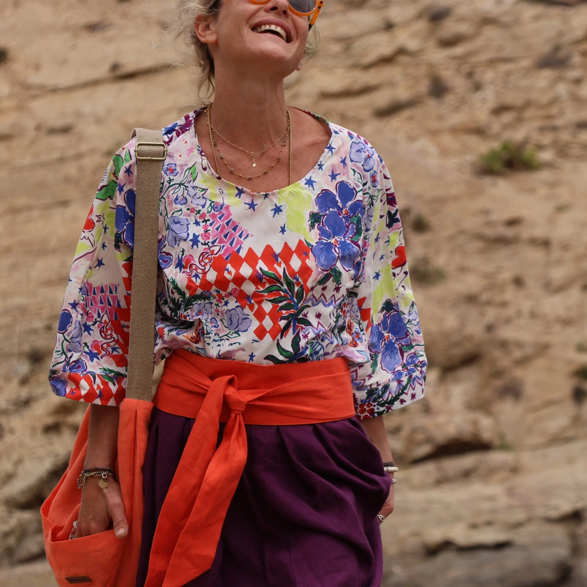 Ceinture Anita  - lin orange