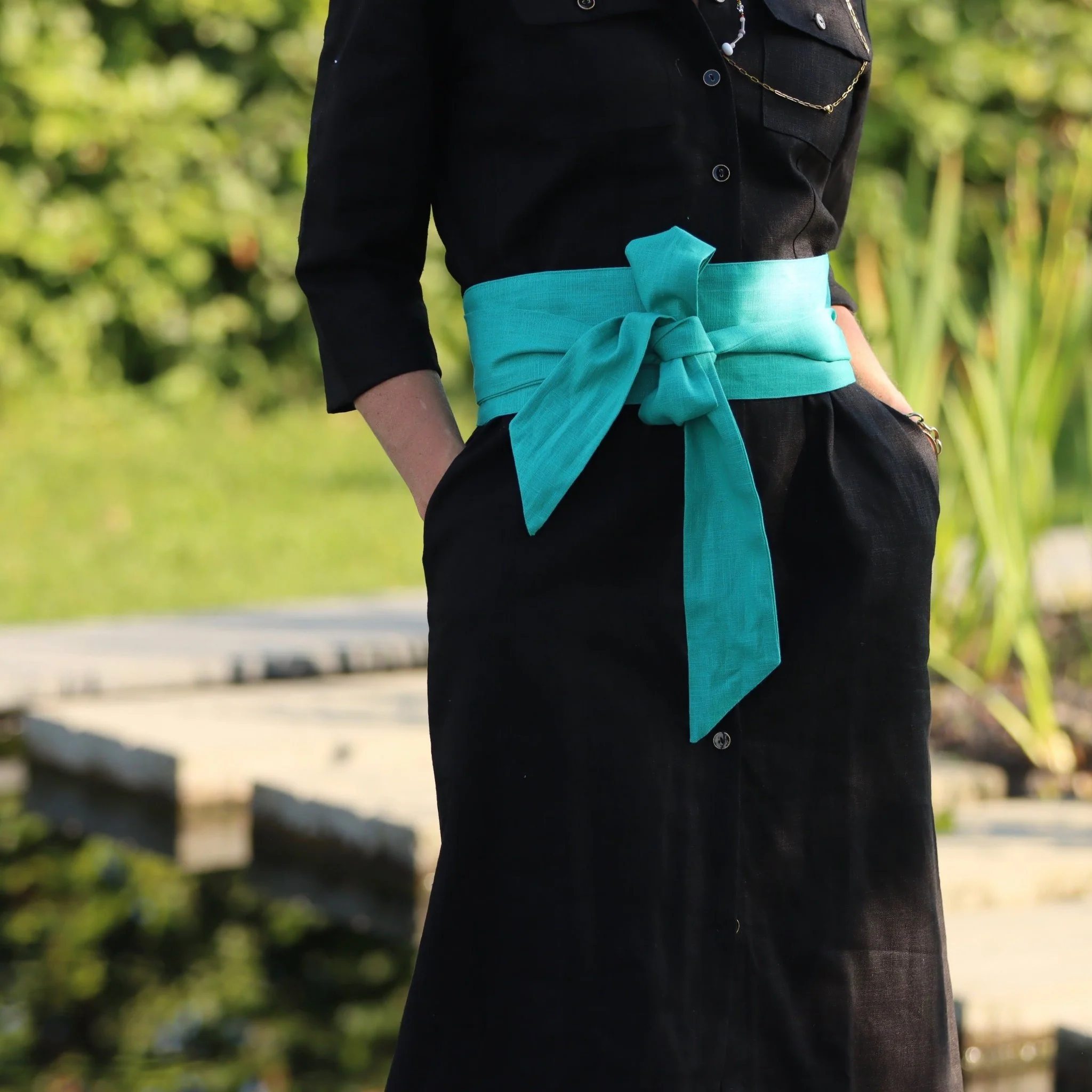 Ceinture Anita lin turquoise - Image 3