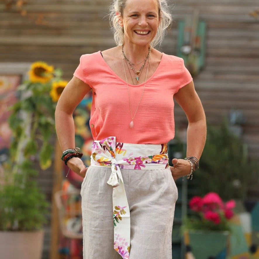 Ceinture Anita -popeline de coton floraison - Image 3