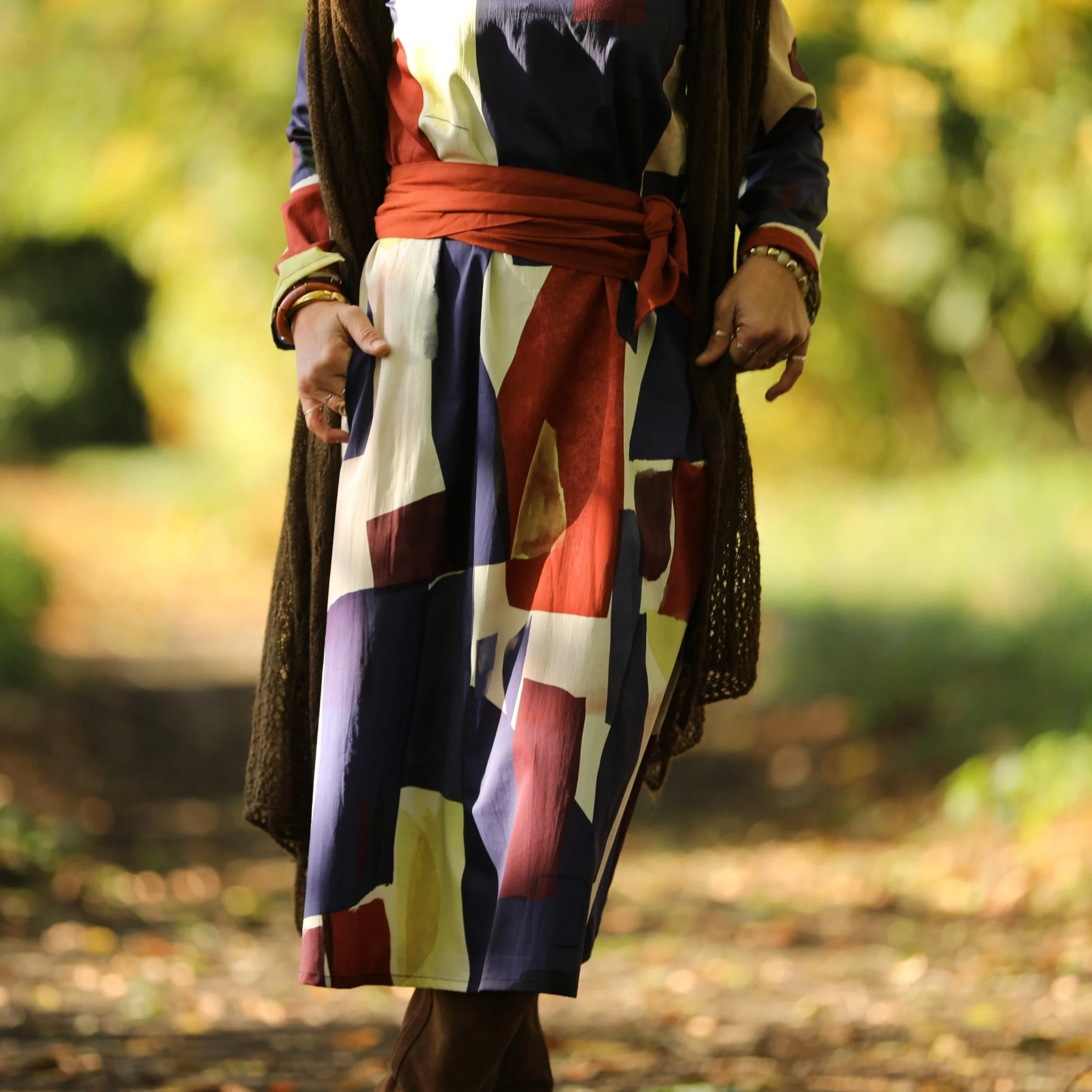 Ceinture Anita  - sergé de viscose terracotta