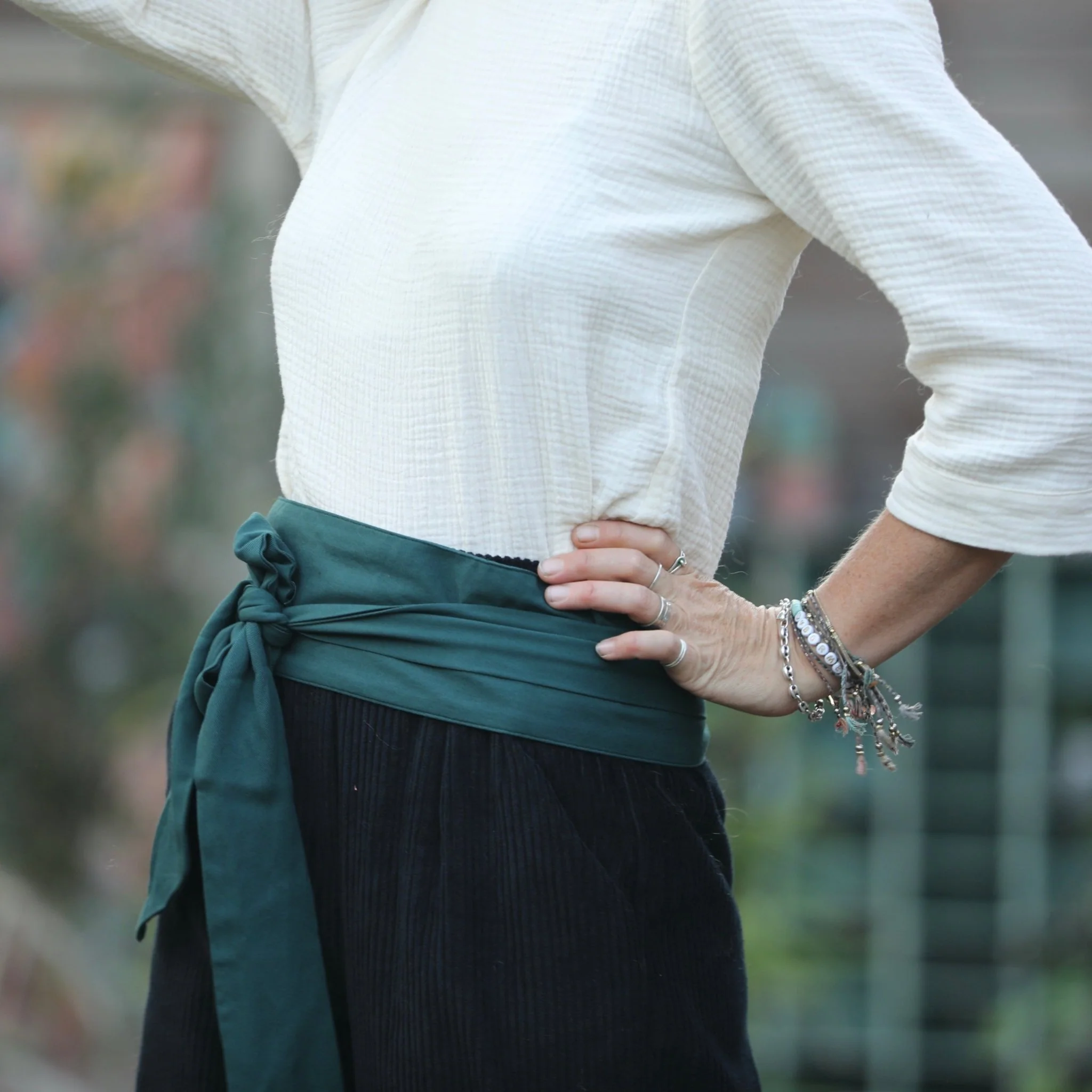 Ceinture Anita  - viscose vert anglais - Image 4