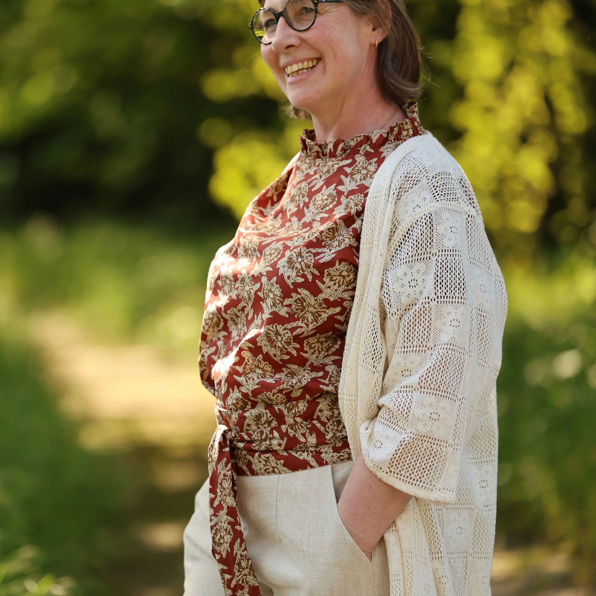 Ceinture Anita – Voile de coton hibiscus - Image 5