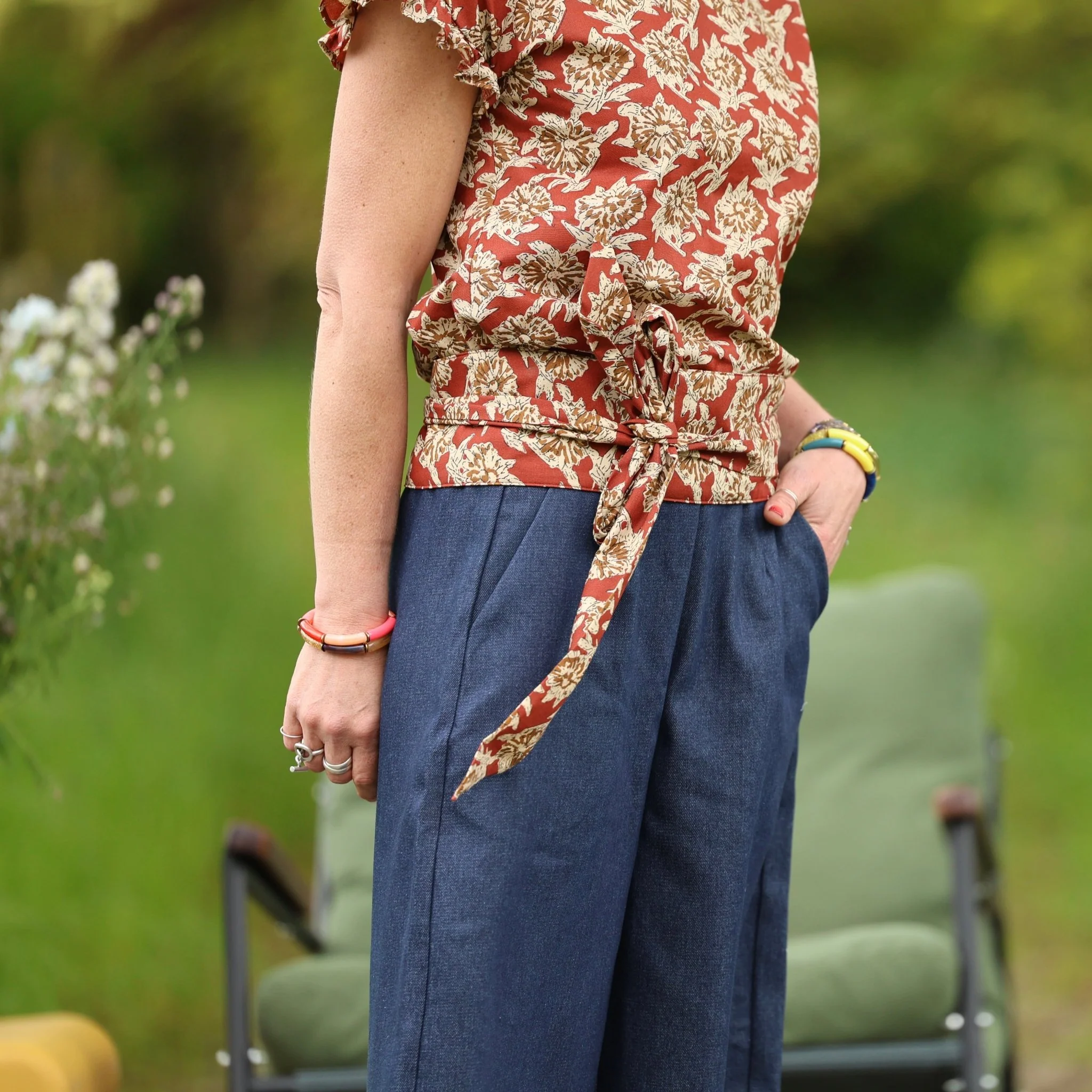 Ceinture Anita – Voile de coton hibiscus - Image 8