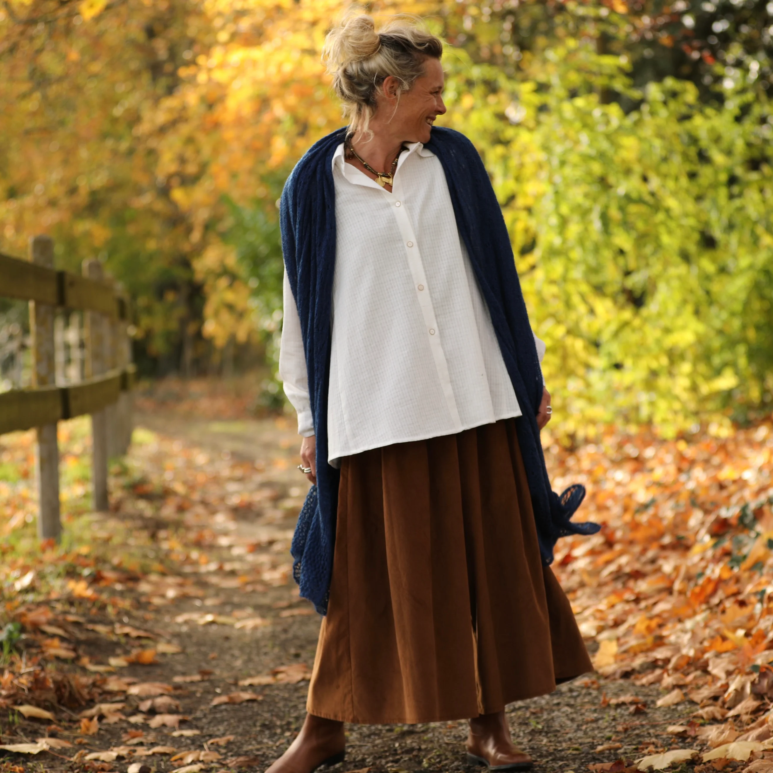 Chemise Caroline - bel armuré blanc - Image 5