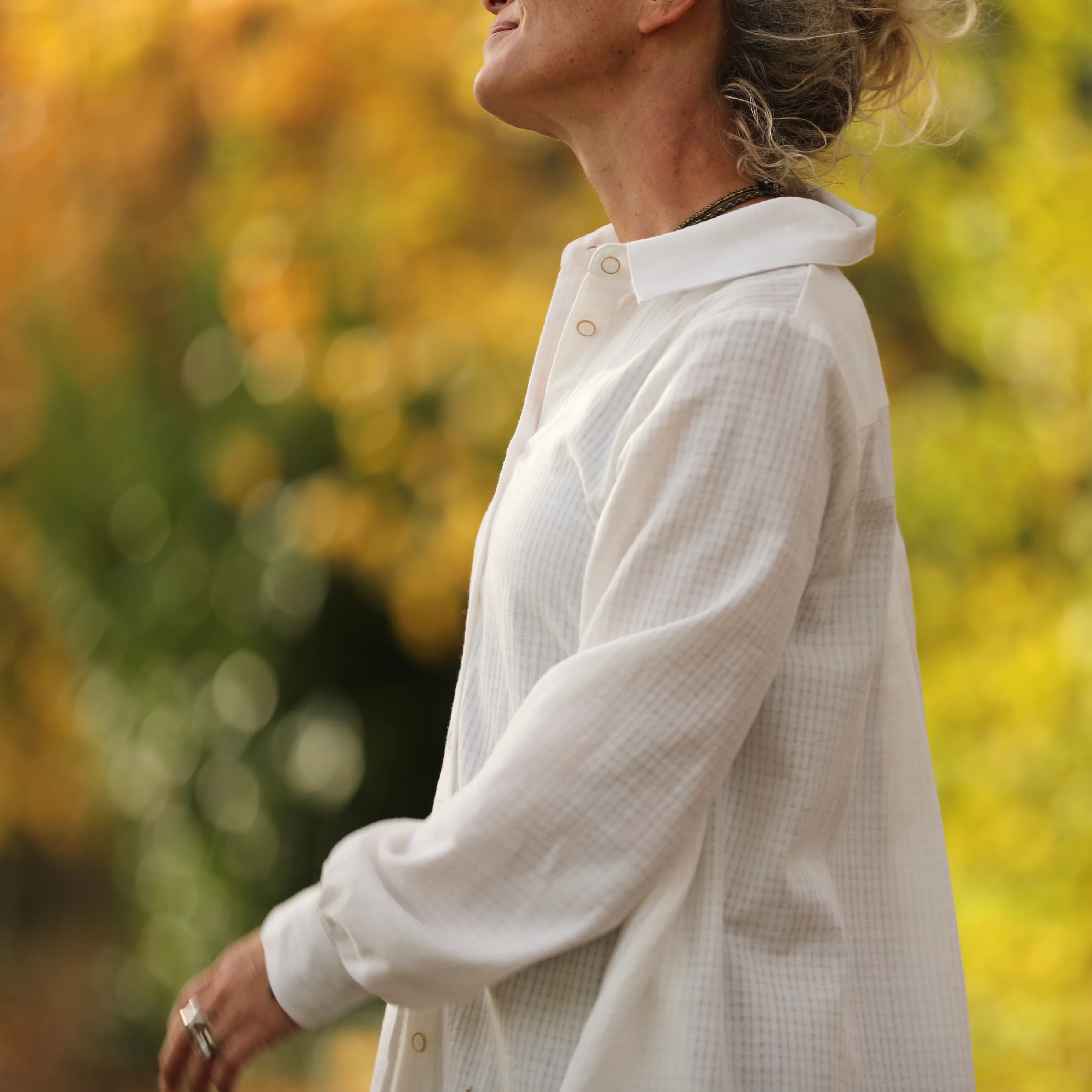 Chemise Caroline - bel armuré blanc - Image 6