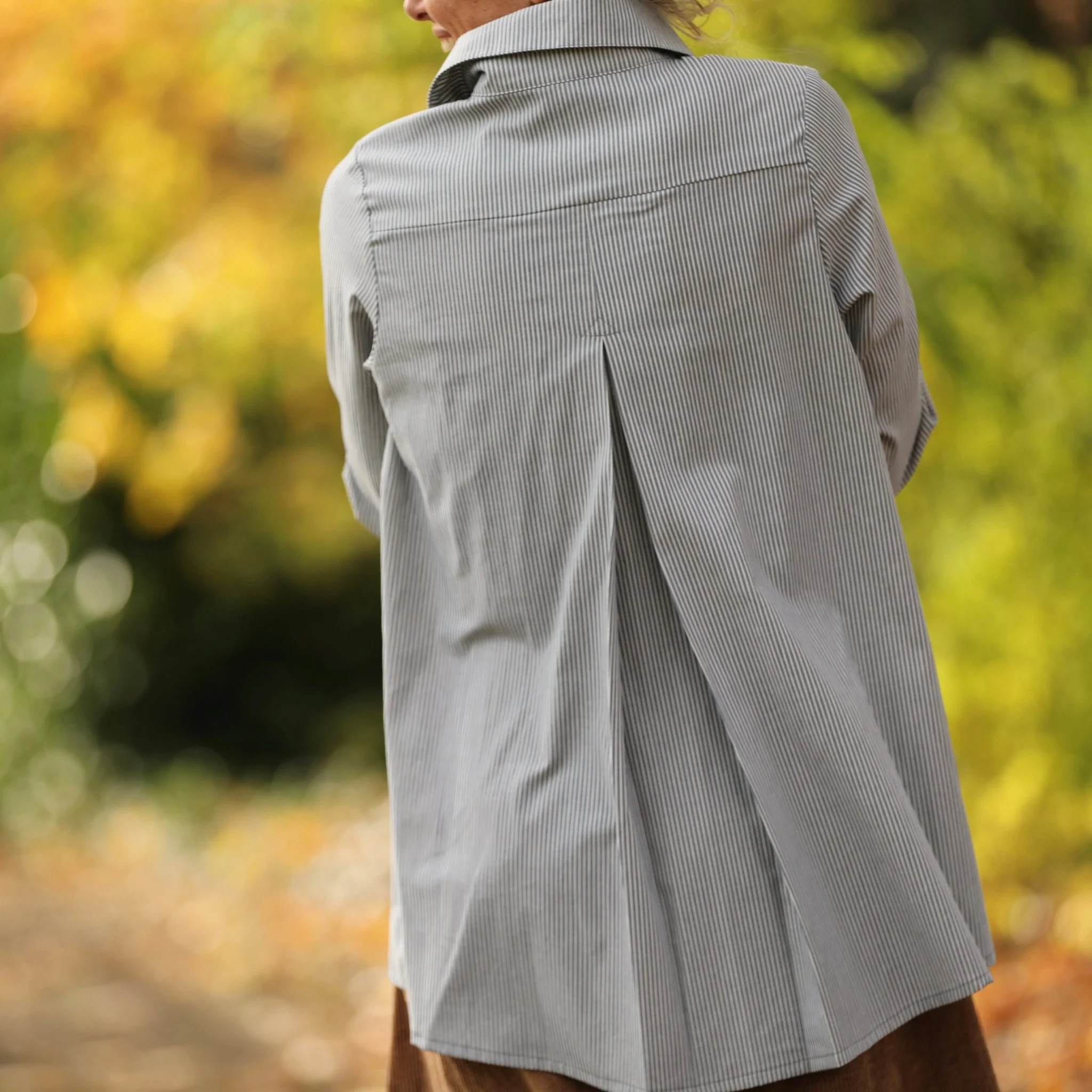 Chemise Caroline - Rayures bleu brume - Image 4