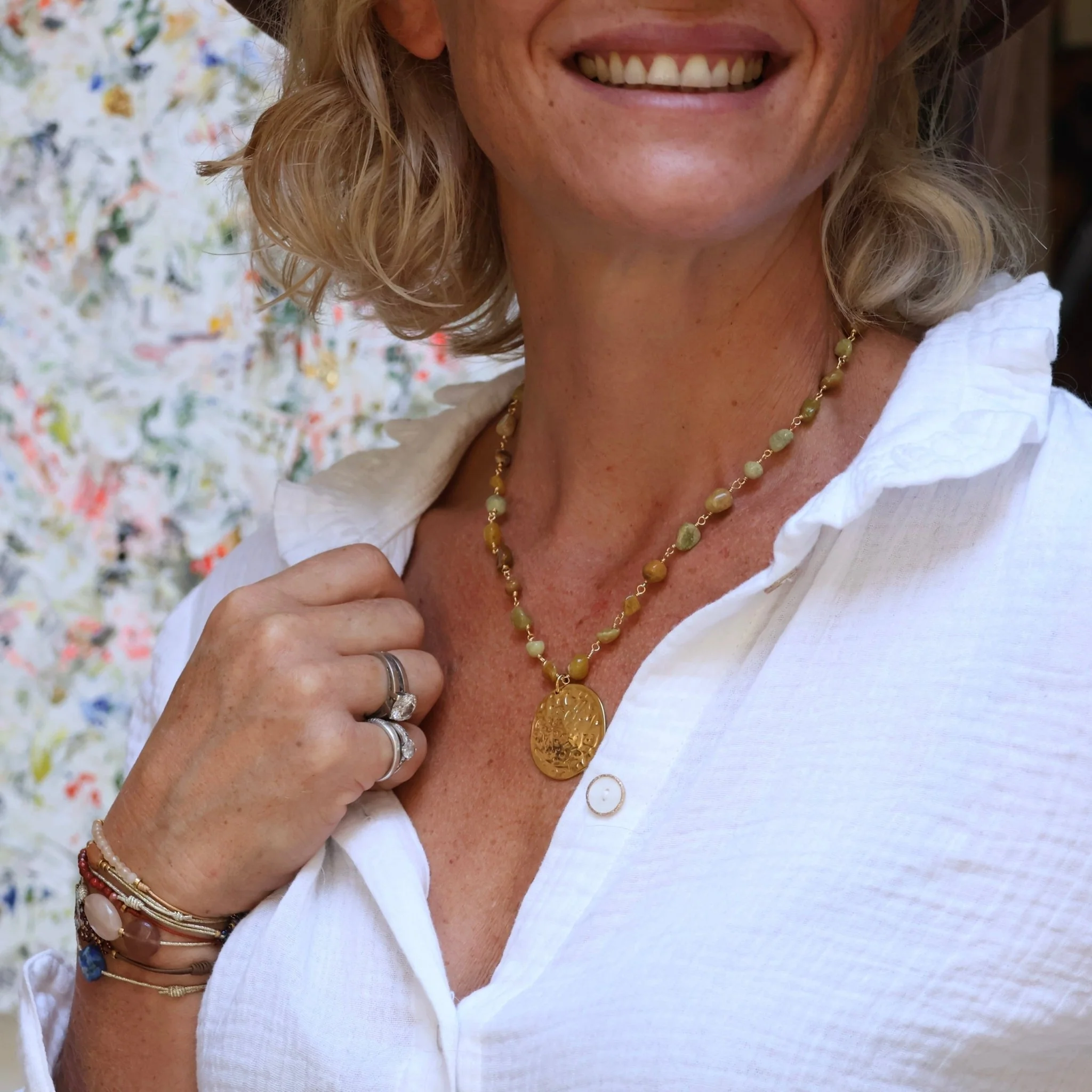 Collier mélodie olivine - Image 2