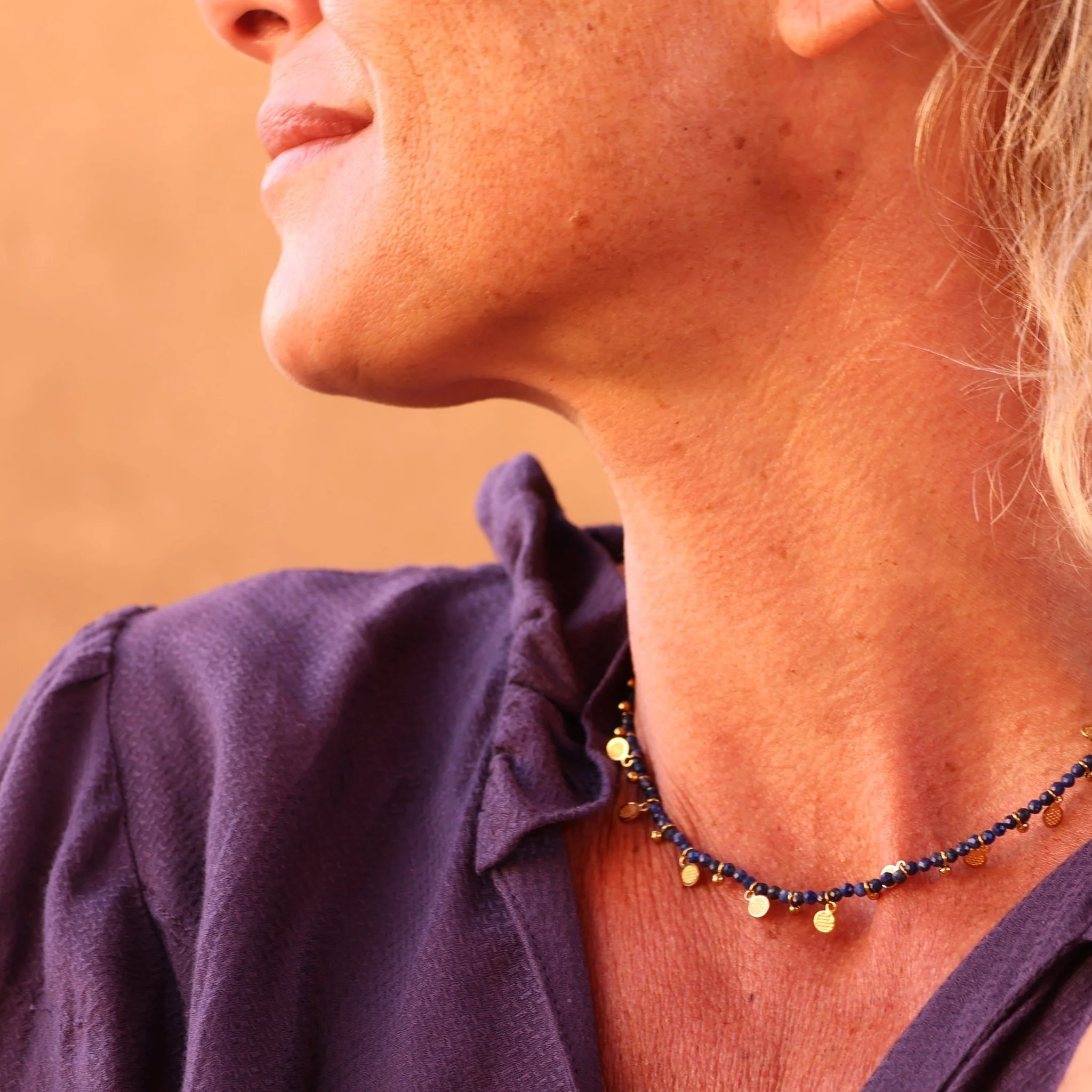 Collier "Promesse" indigo - Image 3
