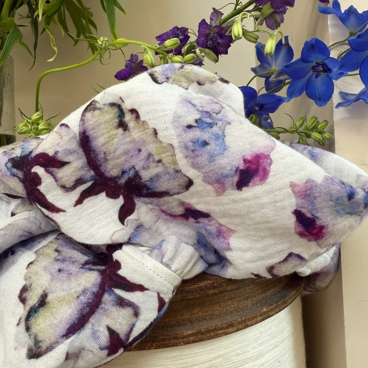 coupon - coton imprimé chataigne 185x150-D31