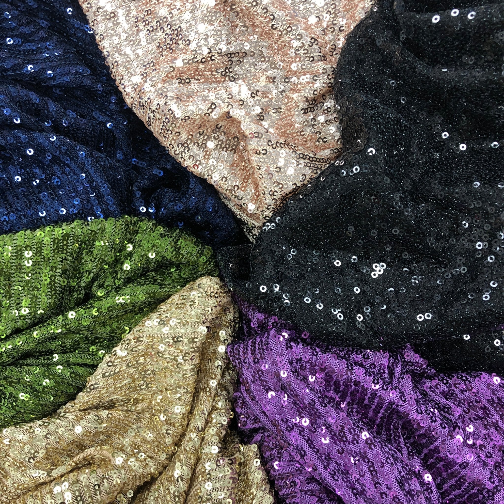 Coupon - sequins bleu nuit 130x200 (B65) - Image 3