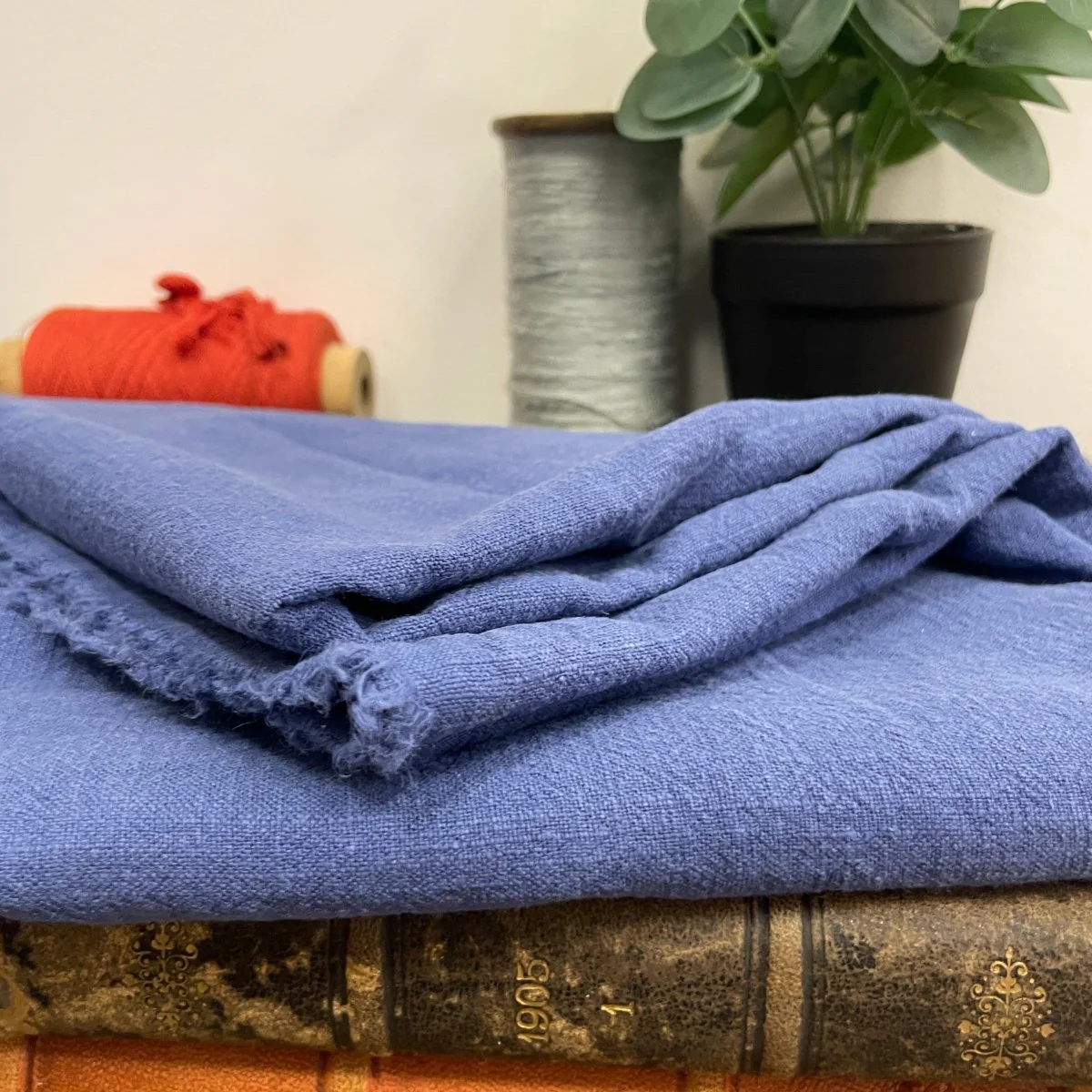 coupon - lin stone wash bleu lavande 190x150-E22