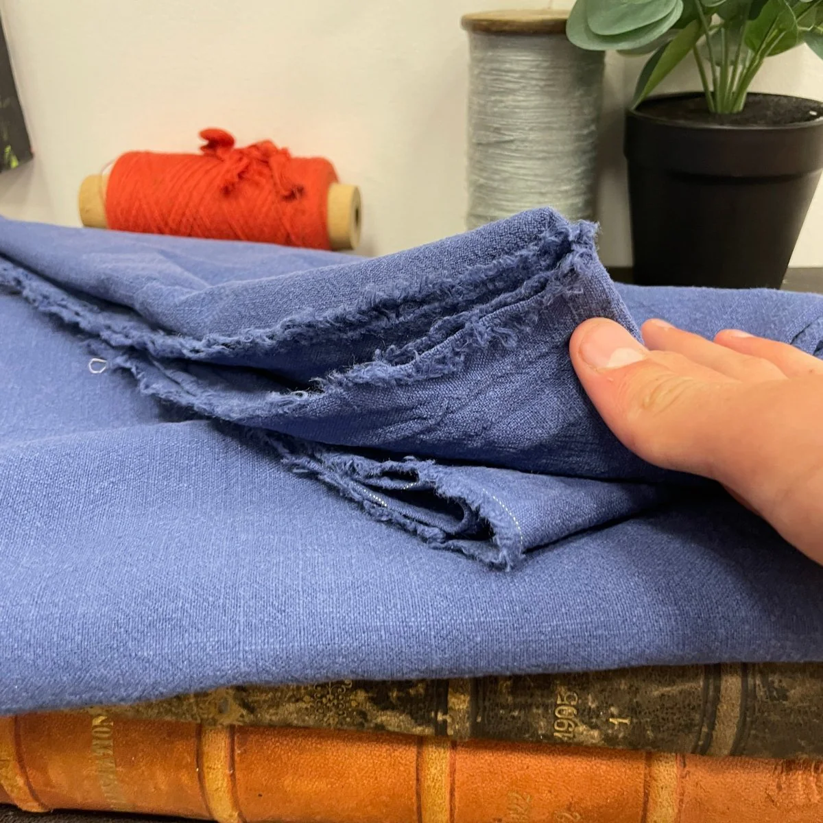 coupon - lin stone wash bleu lavande 190x150-E22 - Image 2