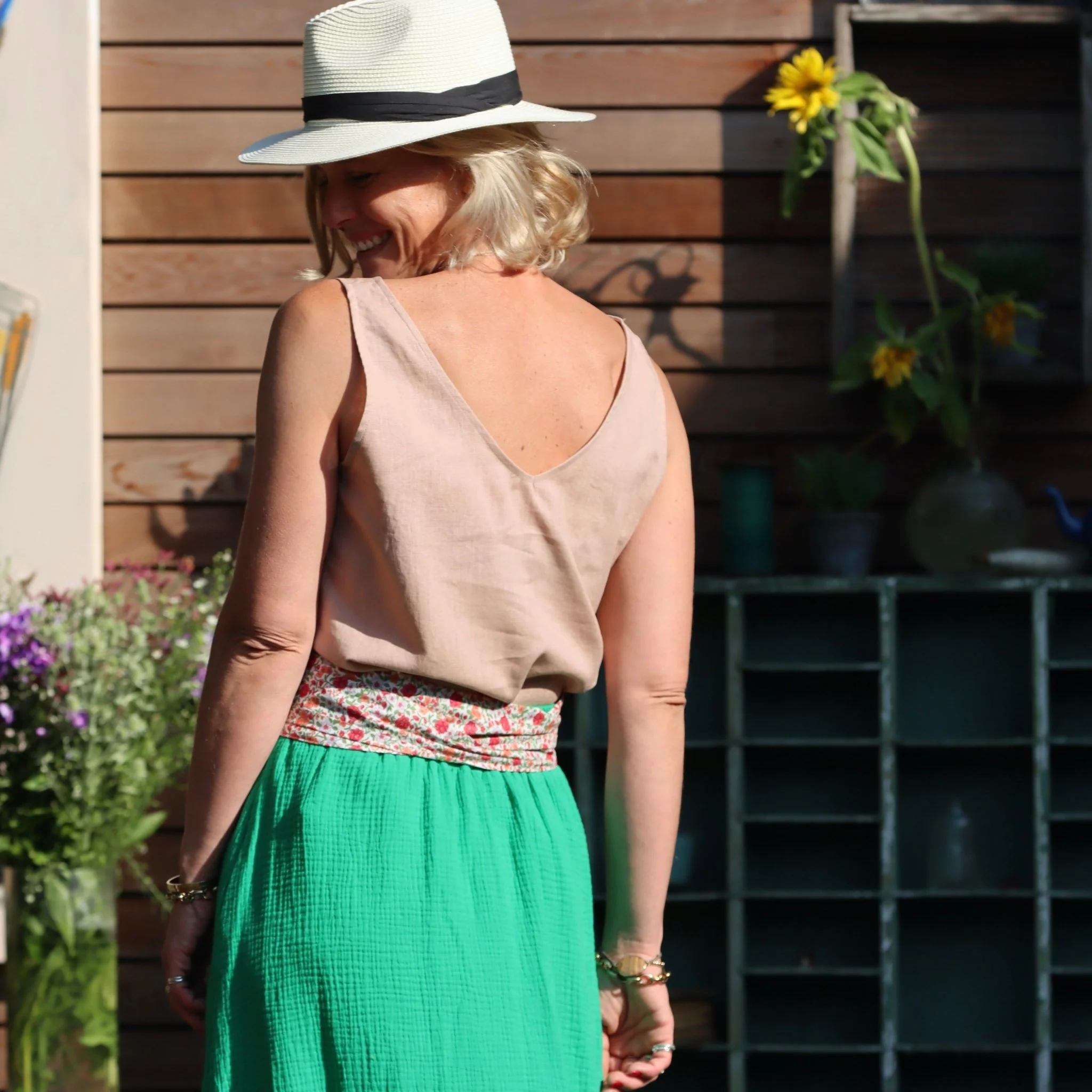 Débardeur Félicie - Lin rose poudré - Image 3