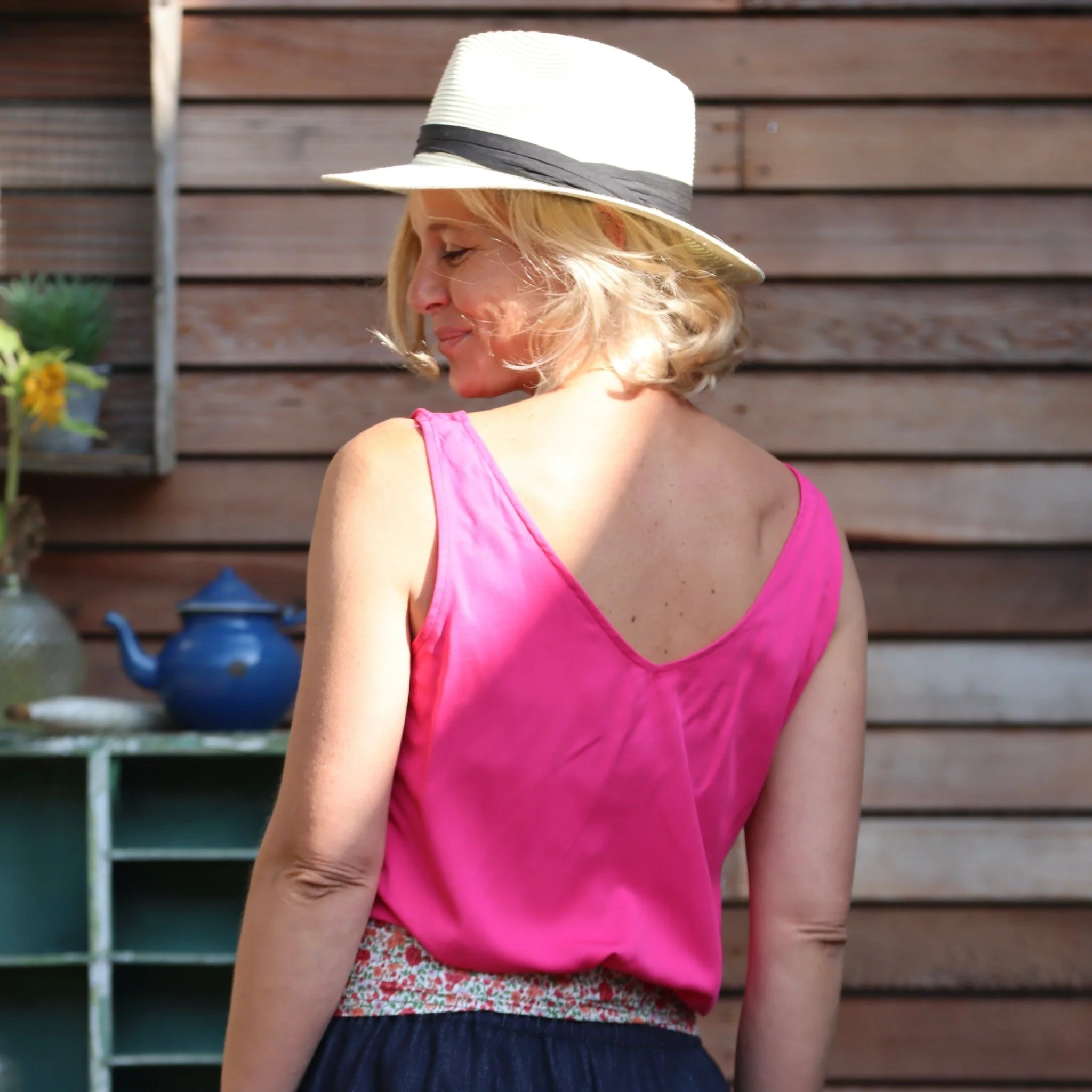 Débardeur Félicie - Viscose rose fuchsia - Image 3
