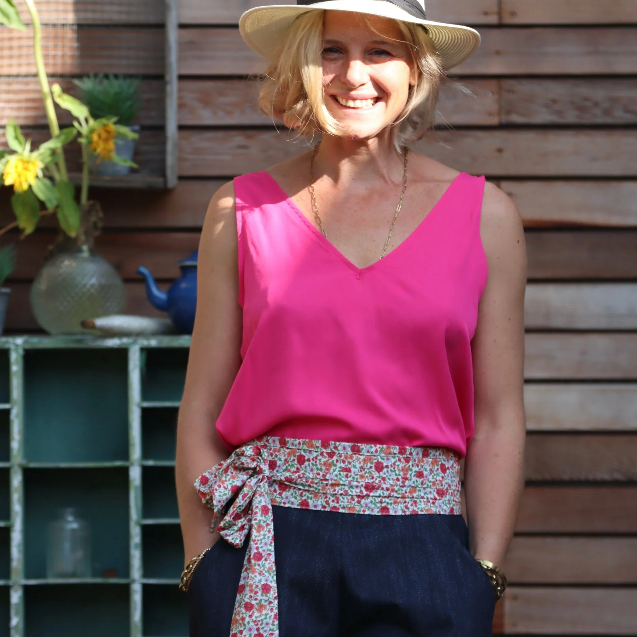 Débardeur Félicie - Viscose rose fuchsia - Image 4